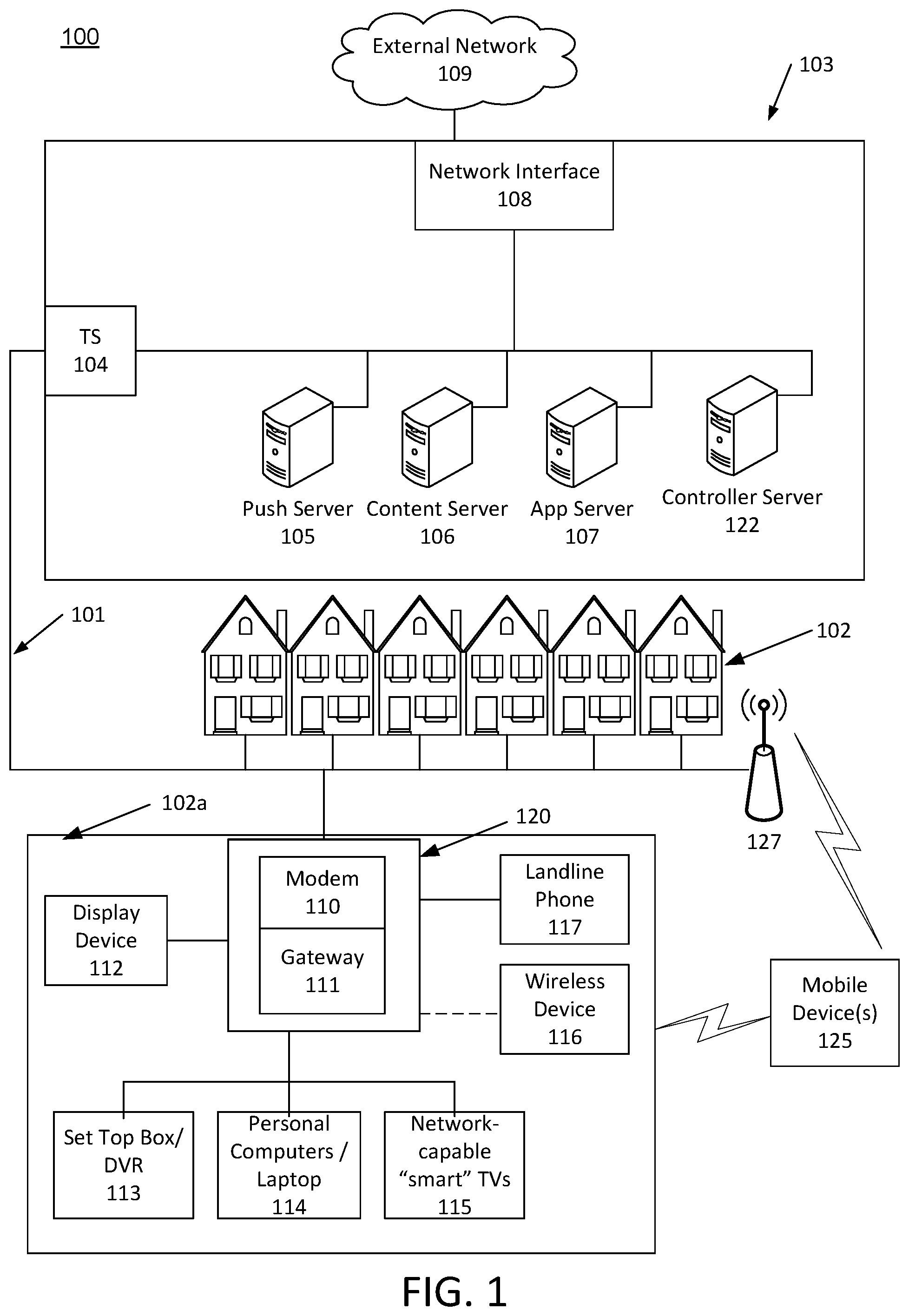 Patent US11778533 Figure 1 – Path optimization in a mesh network