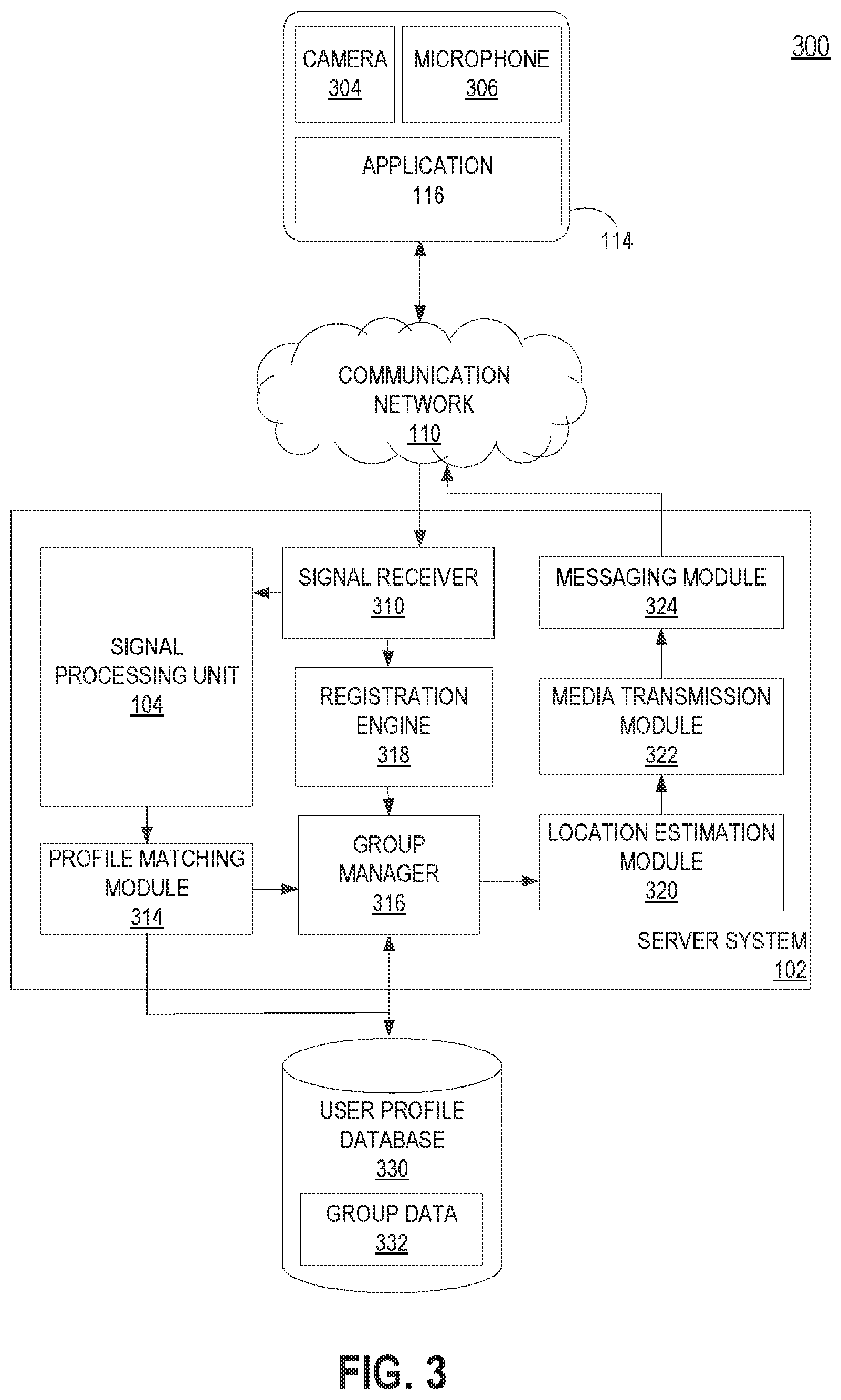 Patent US11778557 Figure 3 – Location determination based on beacon signal transmission to enabled devices