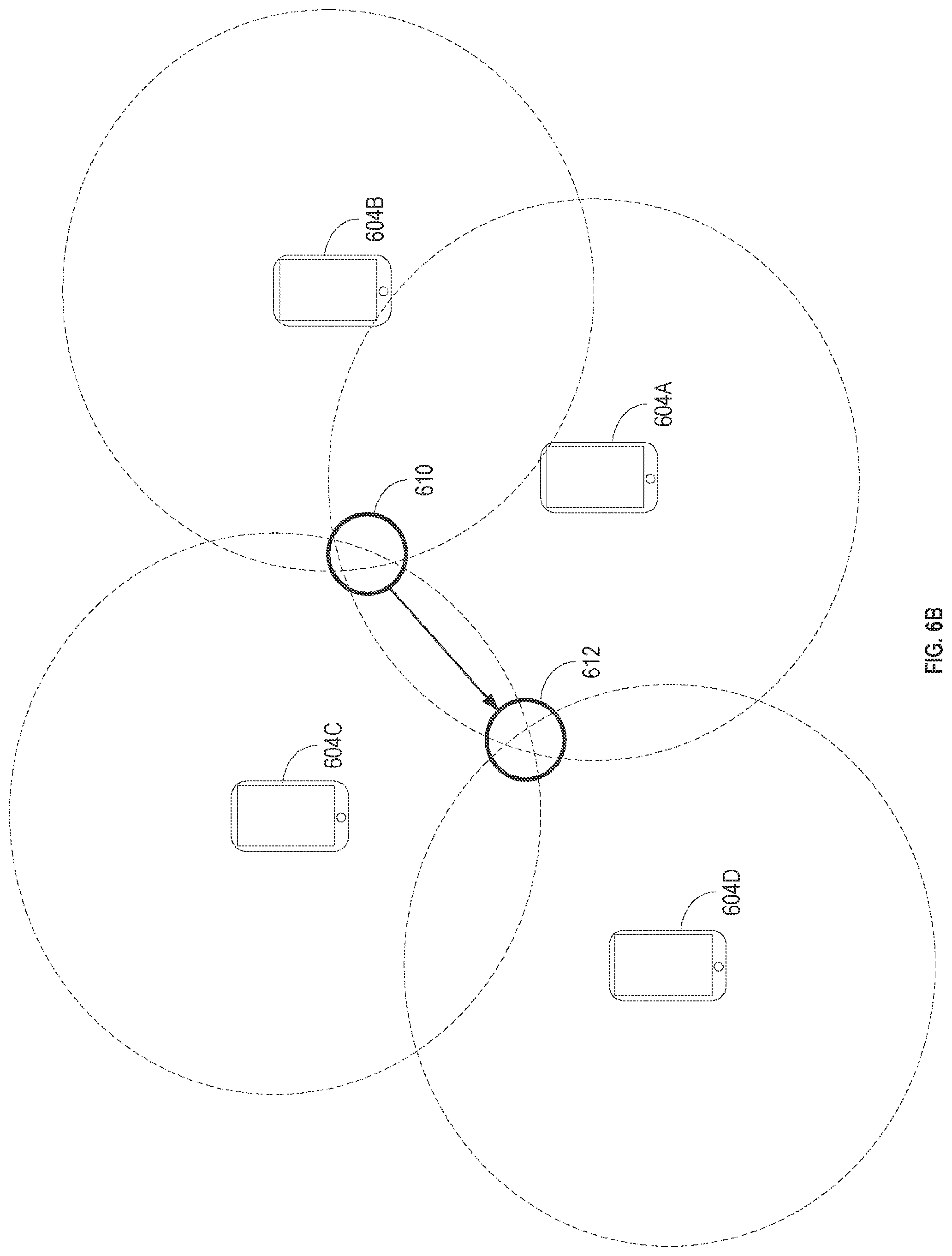 Patent US11778557 Figure 7 – Location determination based on beacon signal transmission to enabled devices