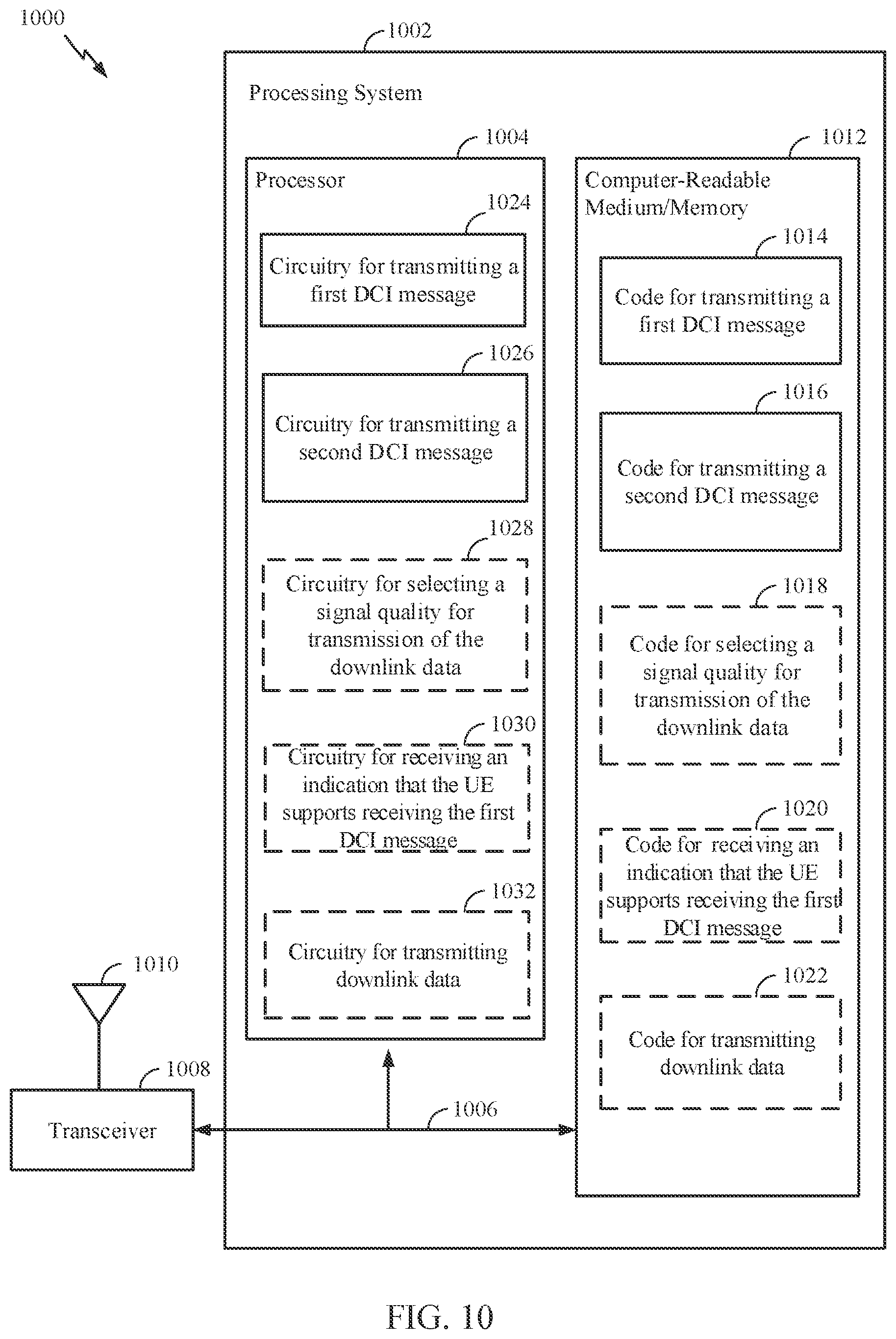 Patent US11778561 Figure 10 – Downlink control information (DCI) format for sleep configuration