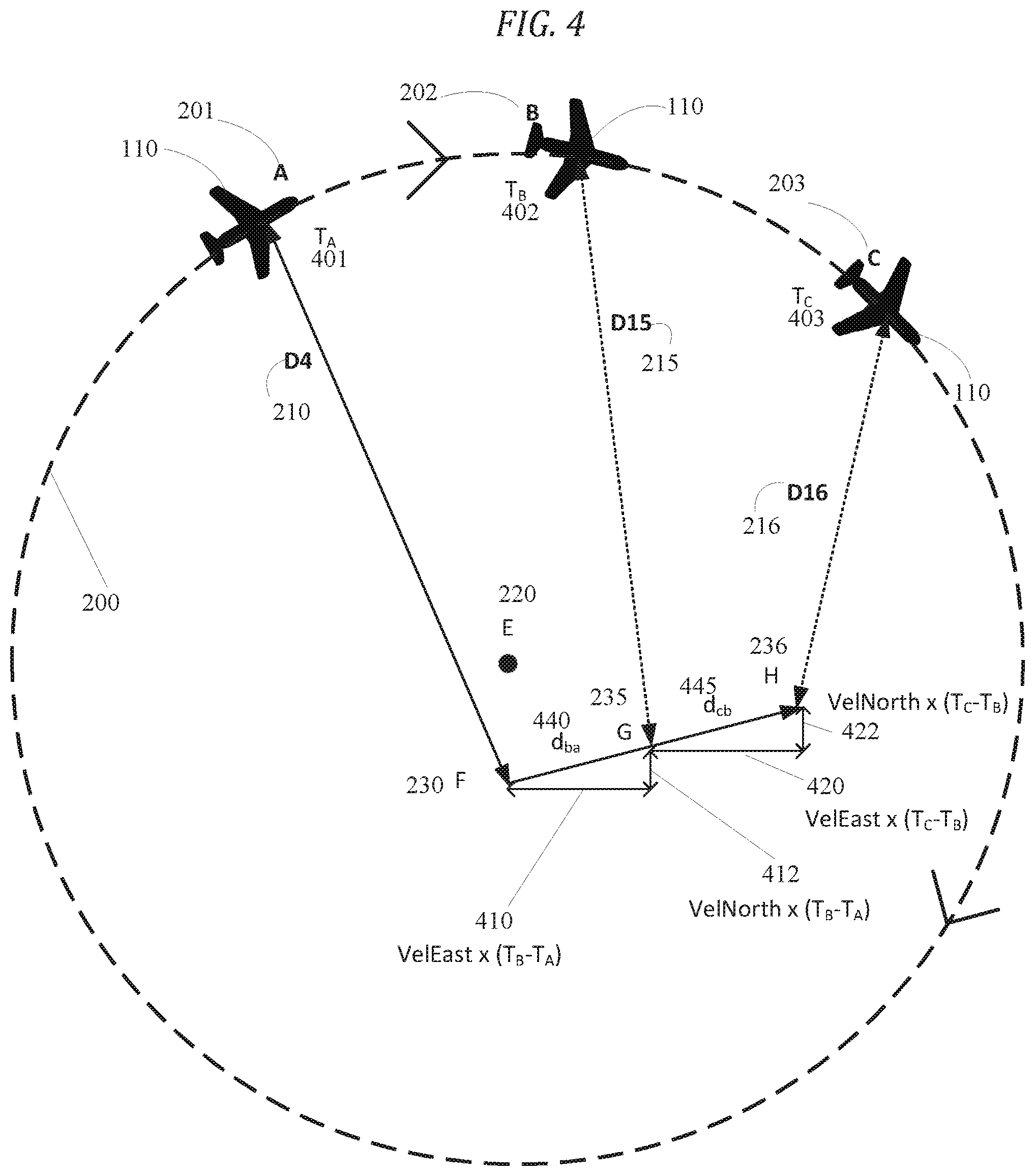 Patent US11778581 Figure 4 – Geo-locating moving wireless devices