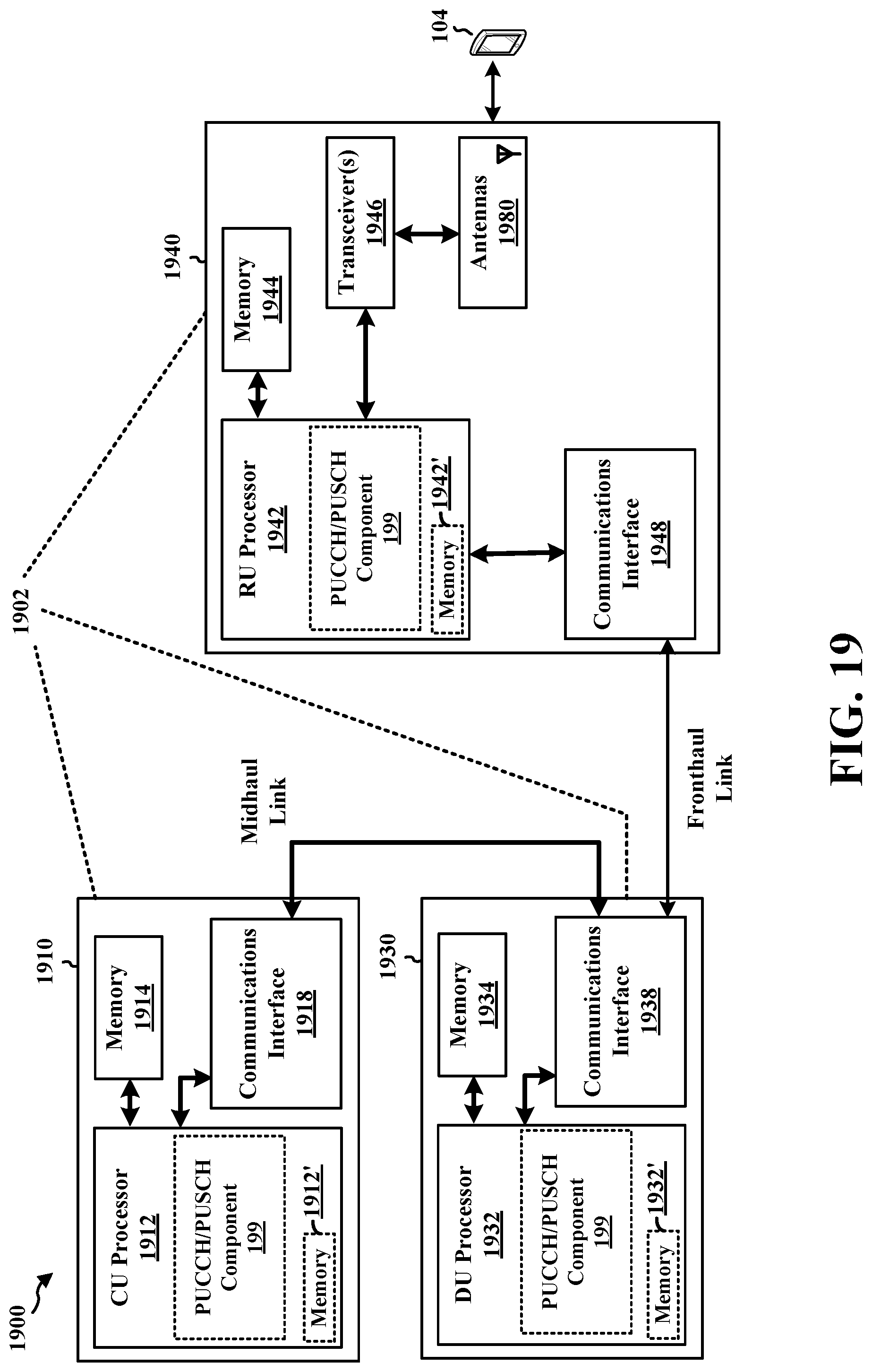 Patent US11778610 Figure 19 – Framework for simultaneous PUCCH/PUSCH transmissions and intra-UE multiplexing