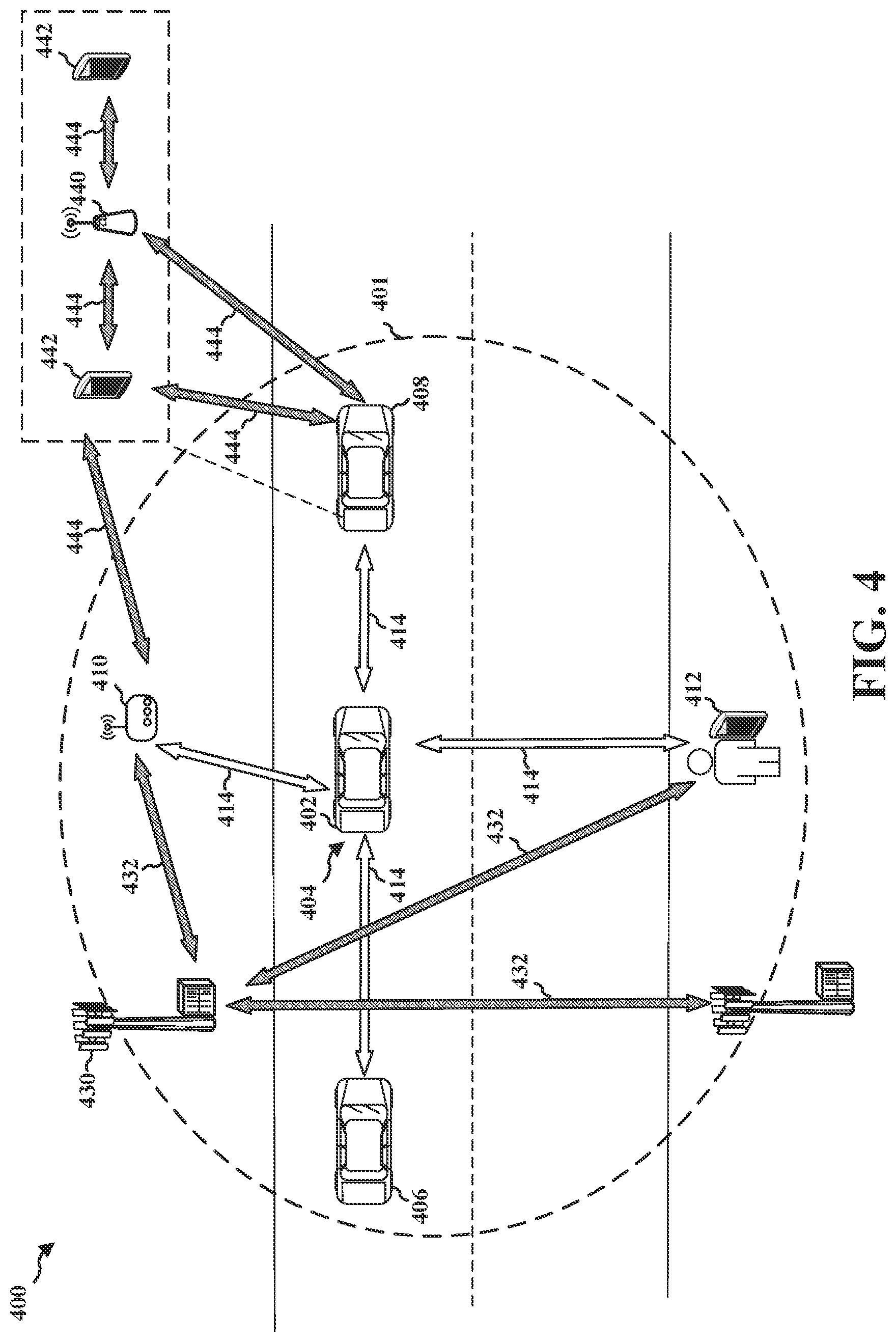 Patent US11778651 Figure 4 – Mitigation of inter-band interference to receivers by allocating alerts in frequency domain based on severity