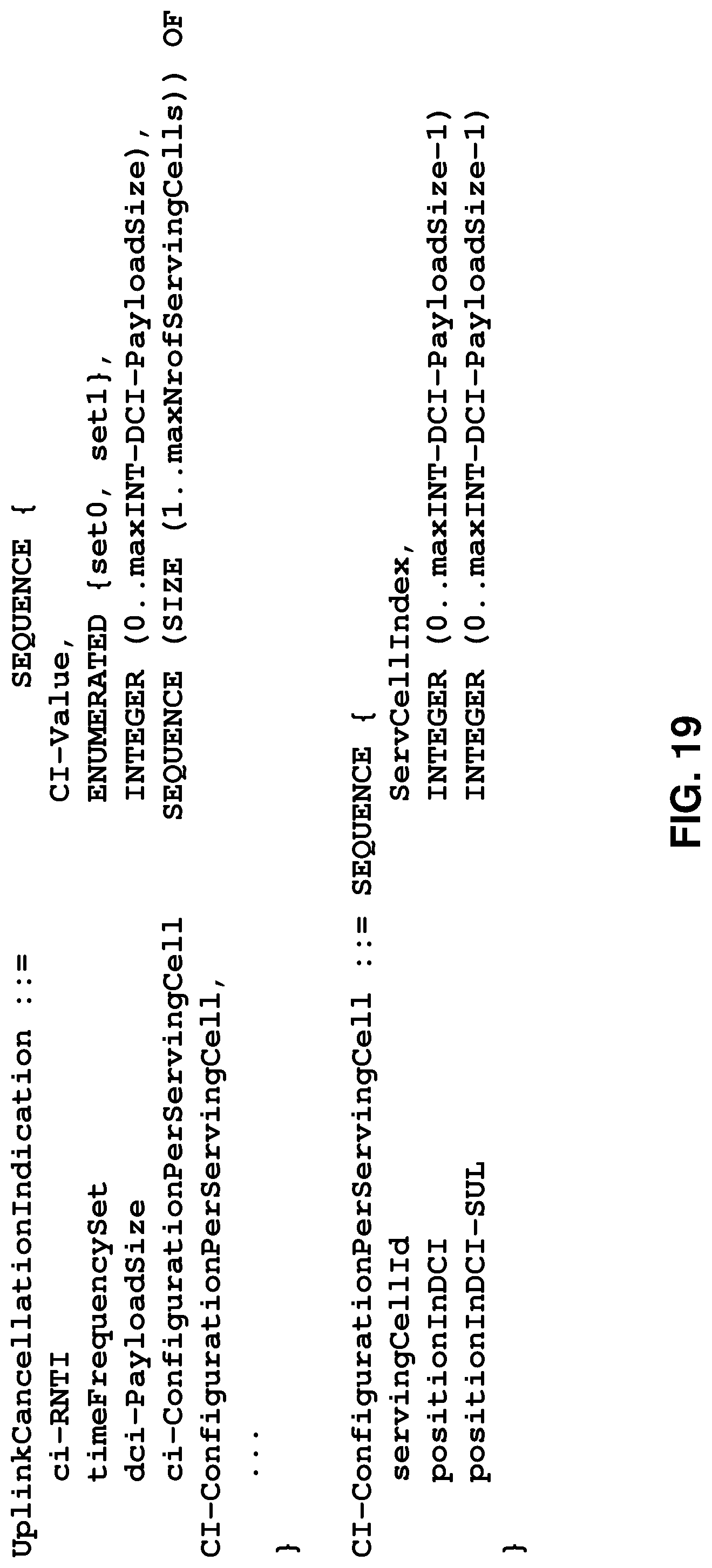 Patent US11778687 Figure 19 – Signaling for cancellation of transmission on an uplink carrier