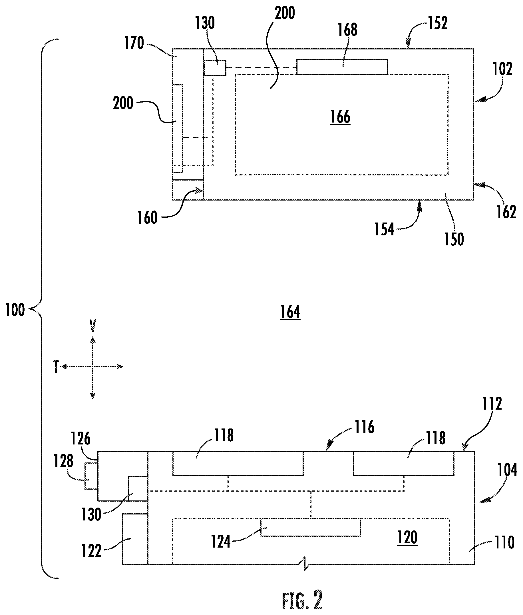 Patent US11778702 Figure 2 – Over-the-range microwave including cooling fans and method of operating an over-the-range microwave