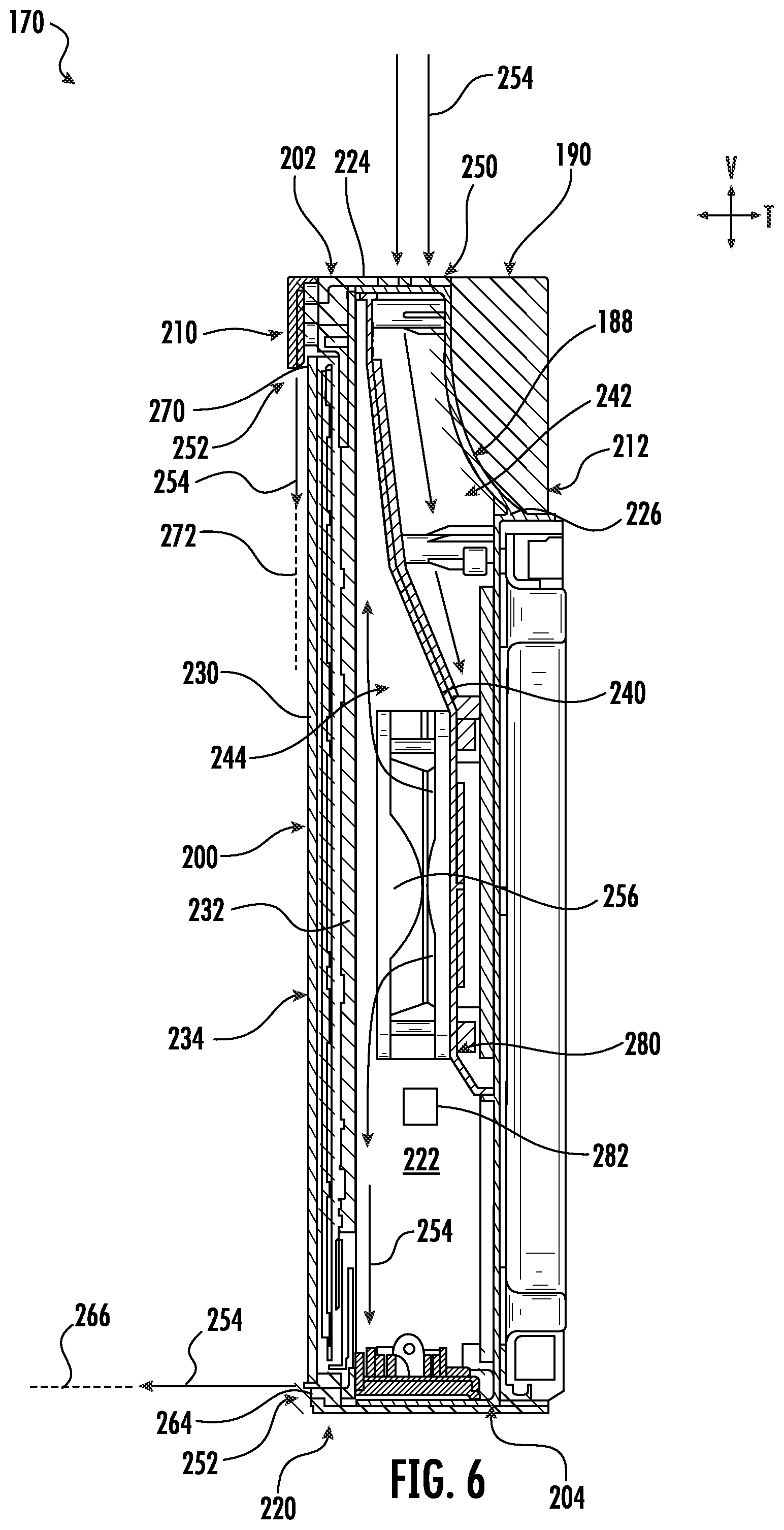 Patent US11778702 Figure 6 – Over-the-range microwave including cooling fans and method of operating an over-the-range microwave