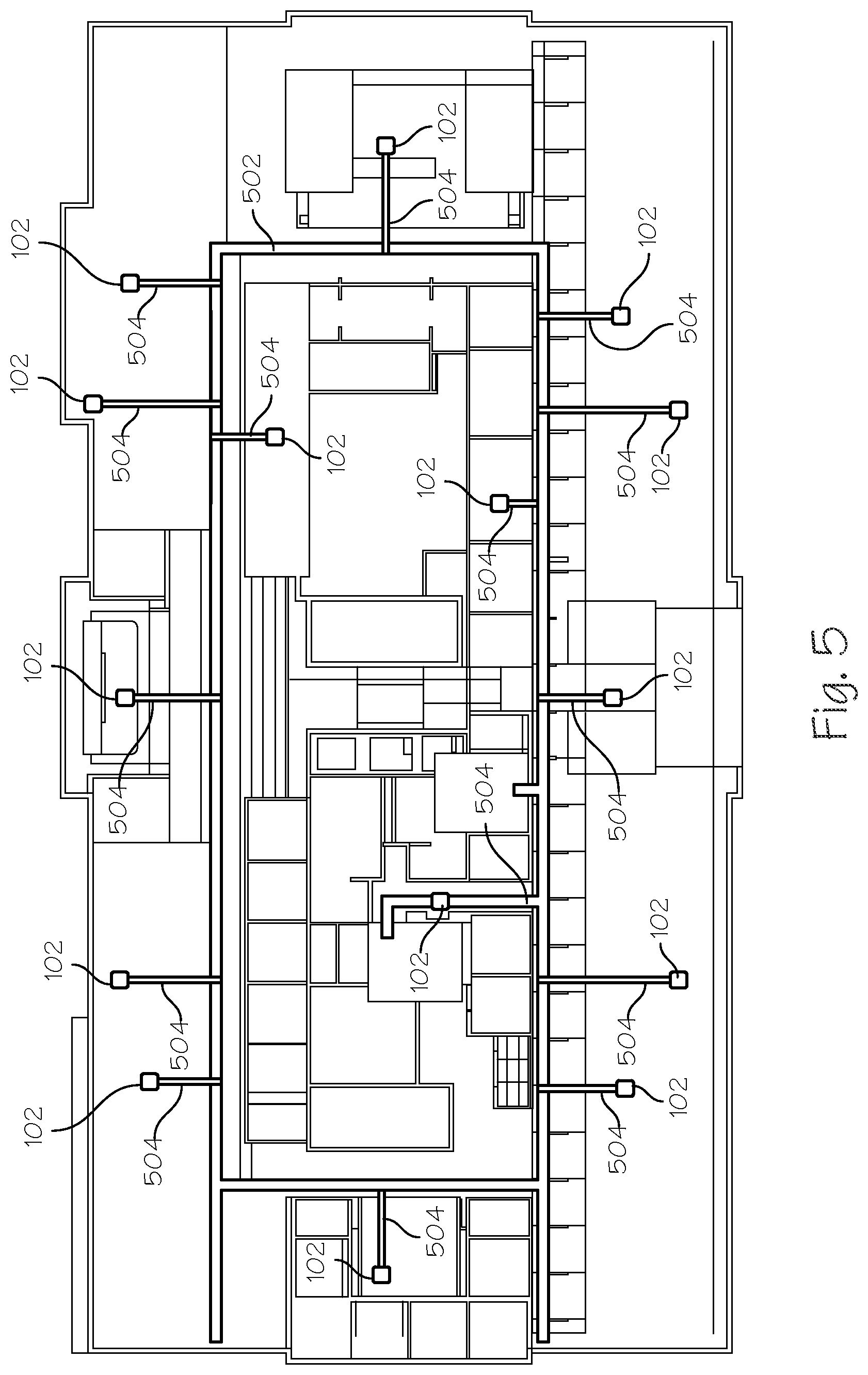 Patent US11778708 Figure 5 – System for distributing DC power to and controlling building devices