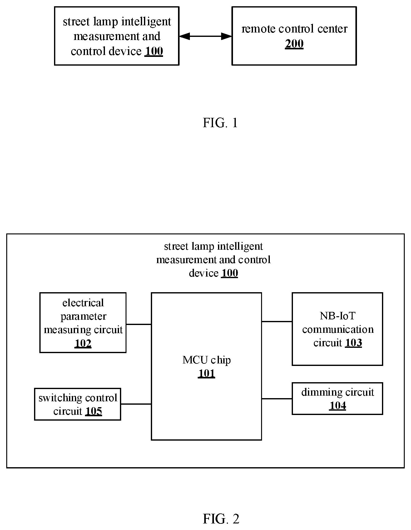 Patent US11778713 Figure 1 – Street lamp intelligent measurement and control device based on NB-IoT technology