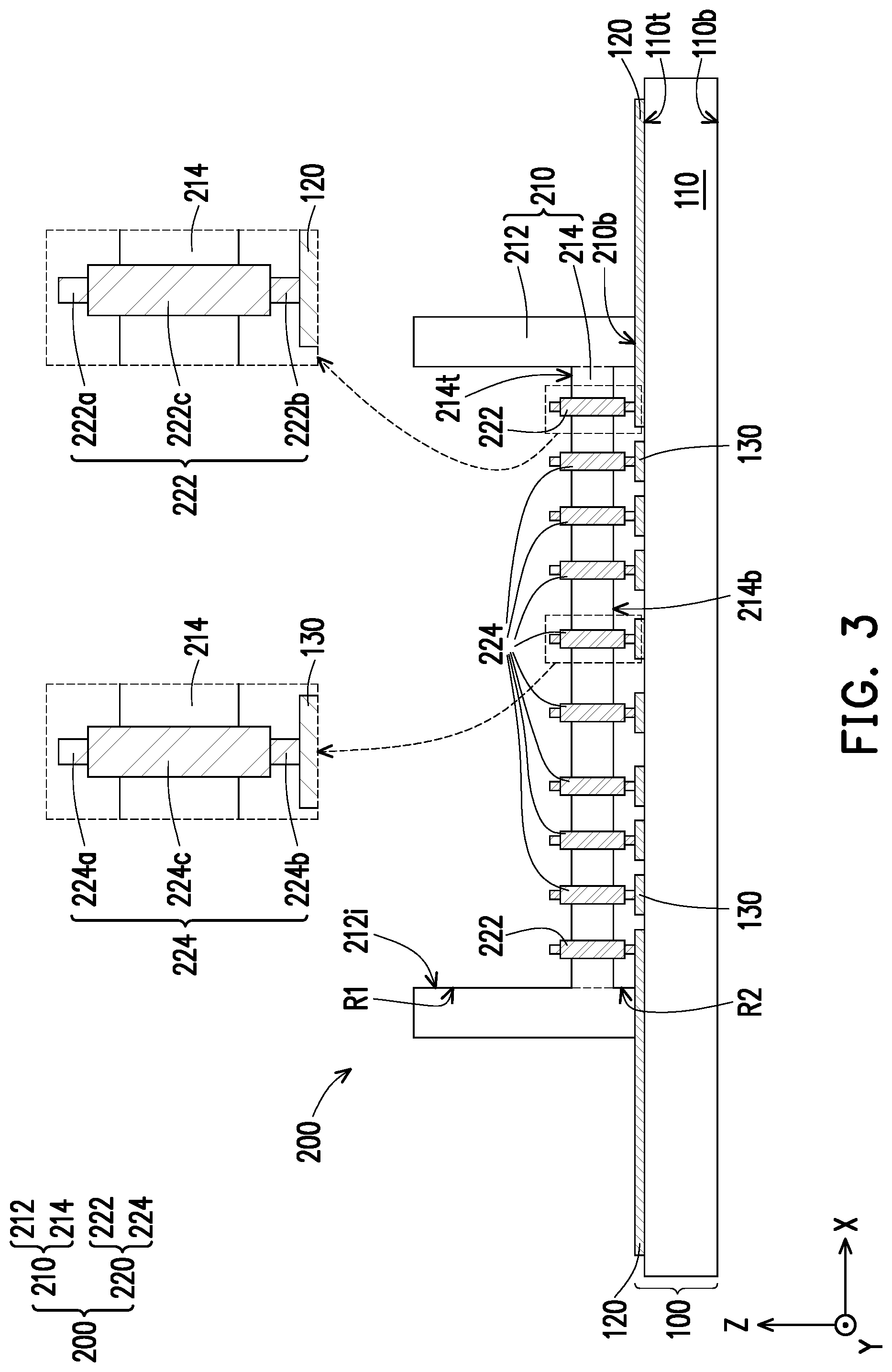 Patent US11778727 Figure 3 – Semiconductor package assembly and method of manufacturing the same