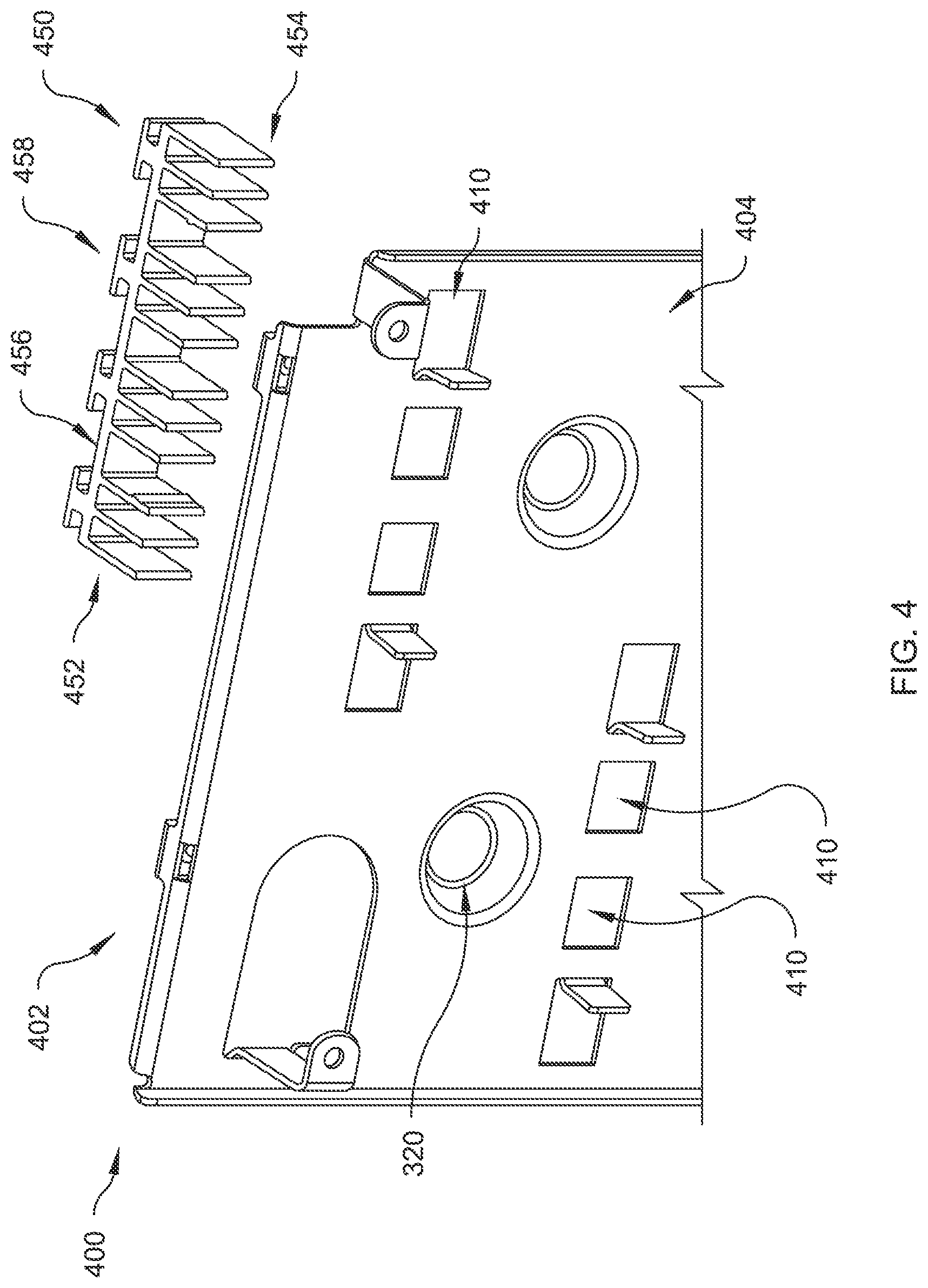Patent US11778728 Figure 4 – Pass-through latching heat sink