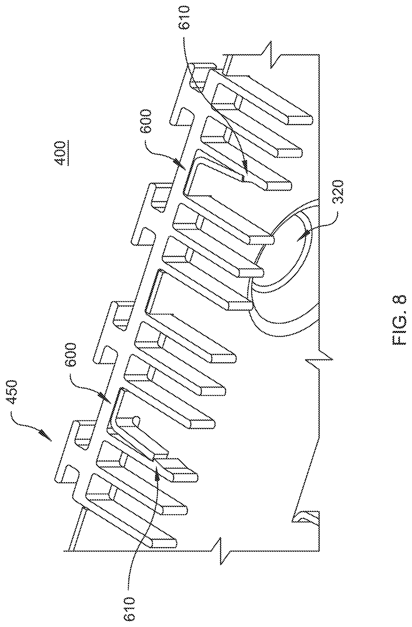 Patent US11778728 Figure 8 – Pass-through latching heat sink