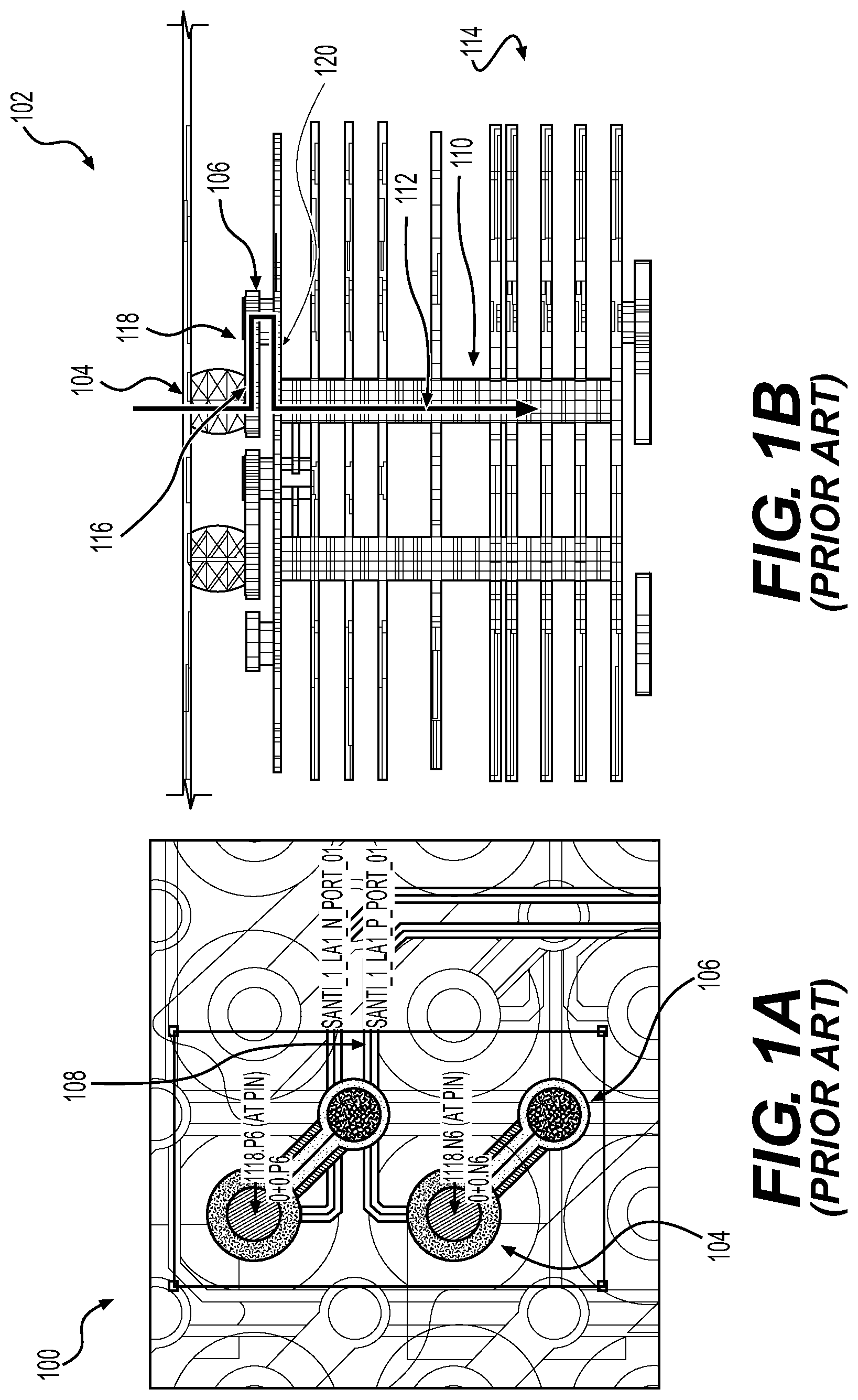 Patent US11778731 Figure 1 – Systems and methods for break out of interconnections for high-density integrated circuit packages on a multi-layer printed circuit board
