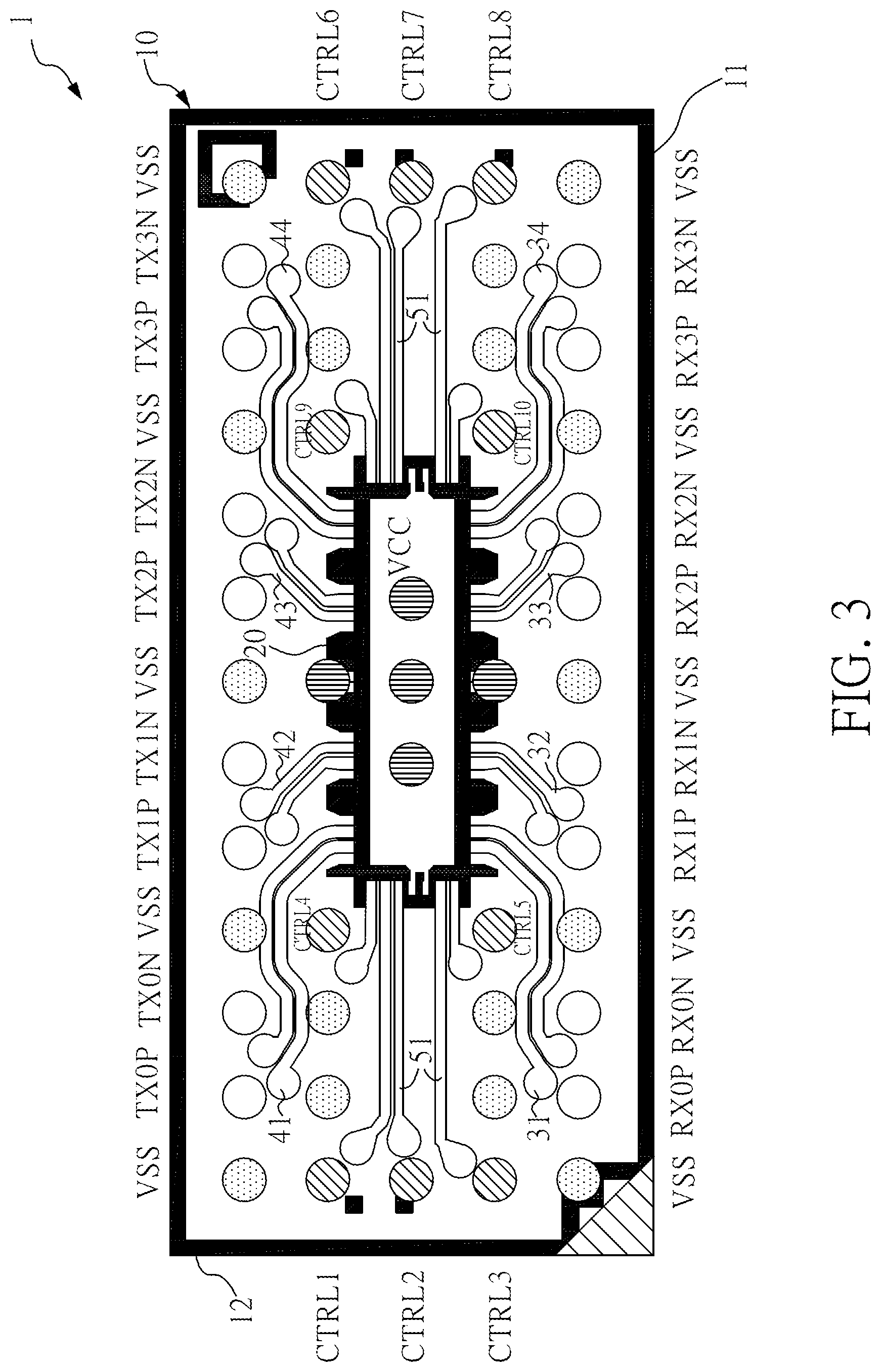 Patent US11778732 Figure 3 – Signal transmission circuit packaging structure