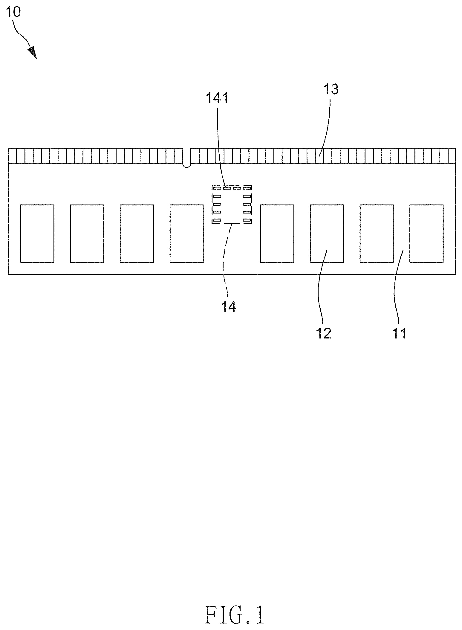 Patent US11778740 Figure 1 – Structure of memory module and modification method of memory module