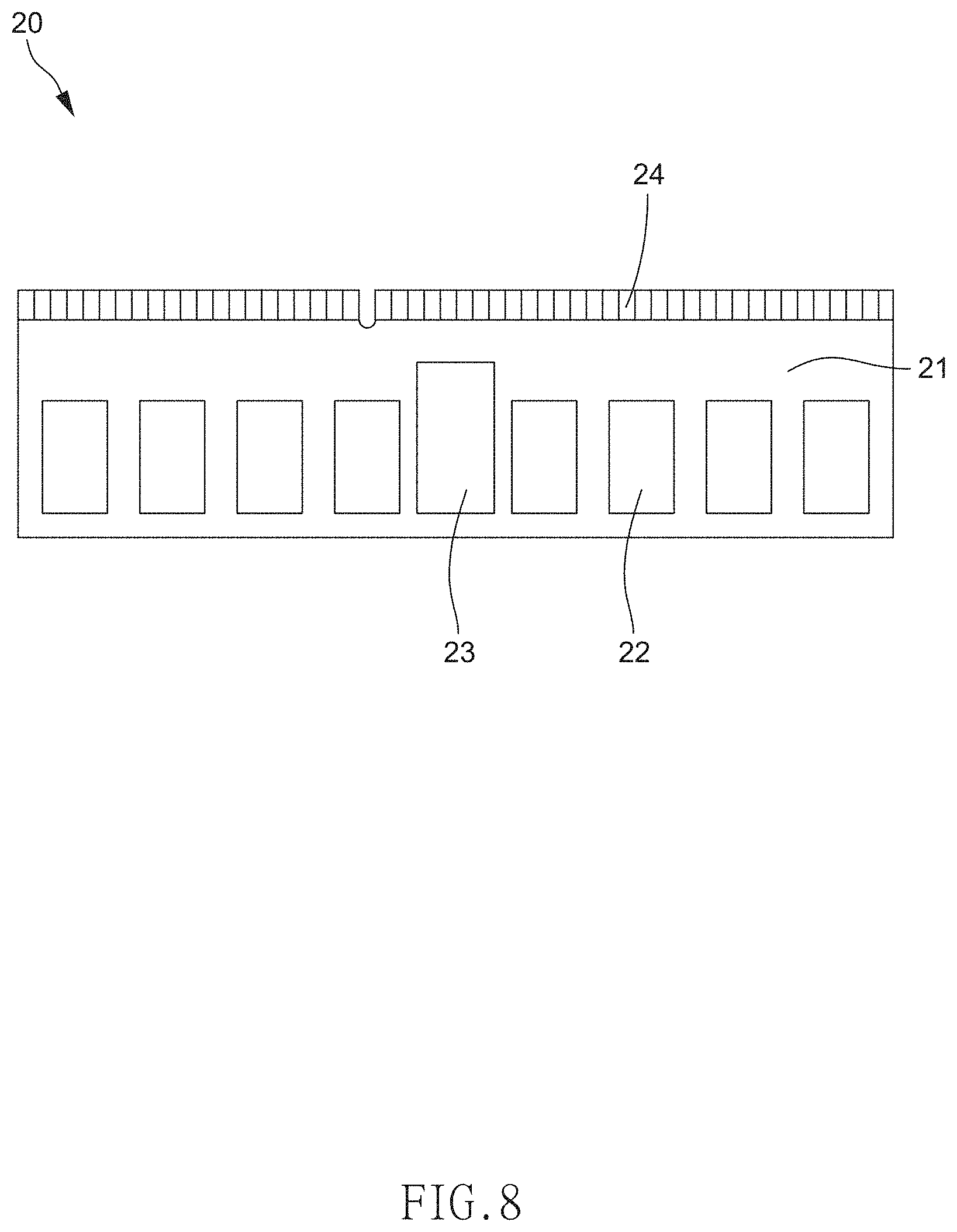 Patent US11778740 Figure 8 – Structure of memory module and modification method of memory module