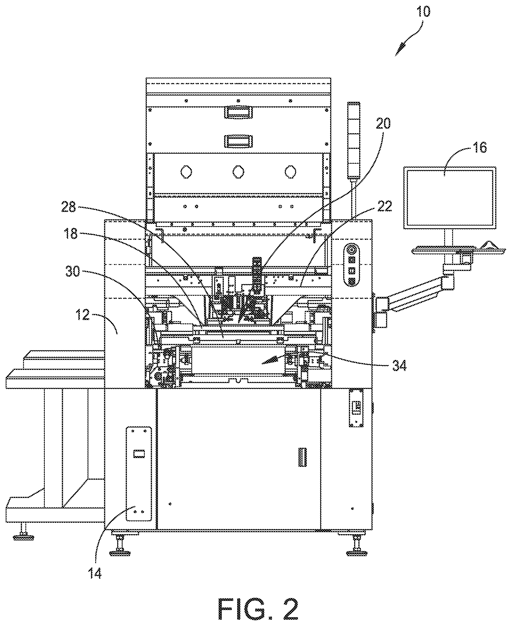 Patent US11778750 Figure 2 – Stencil printer with component loading verification system and method