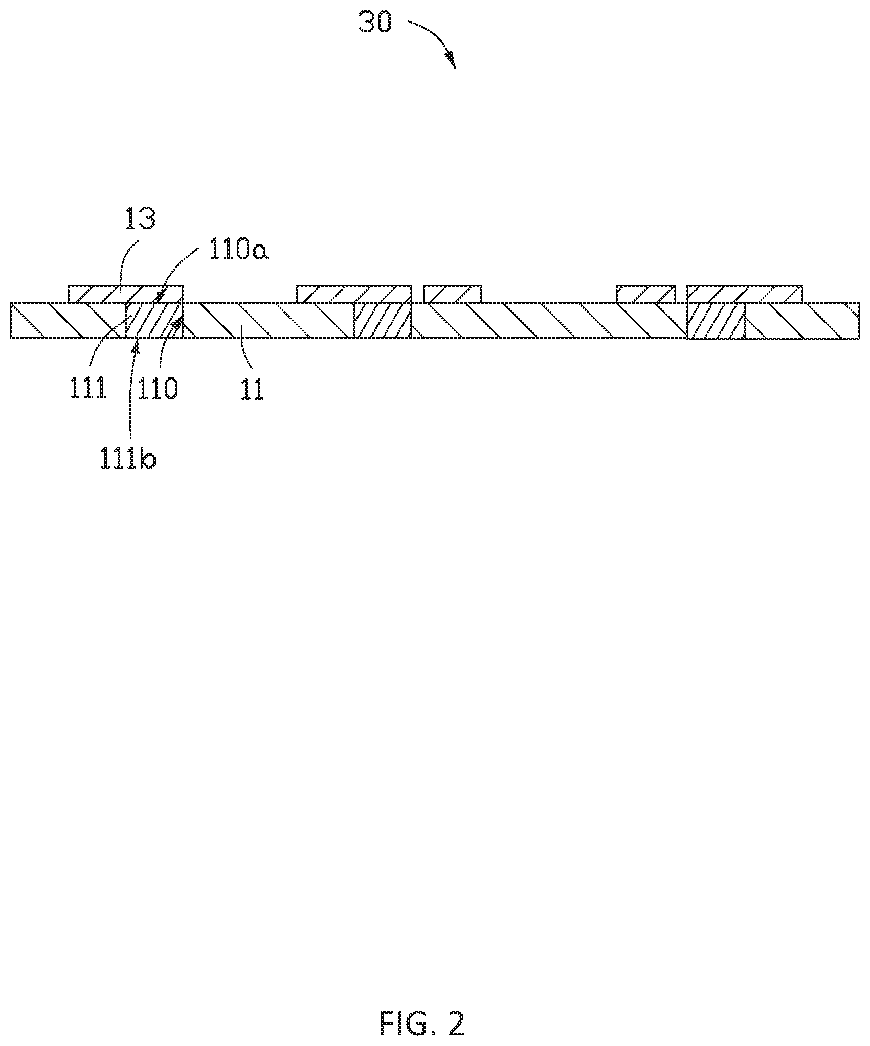 Patent US11778752 Figure 2 – Circuit board with embedded electronic component and method for manufacturing the same