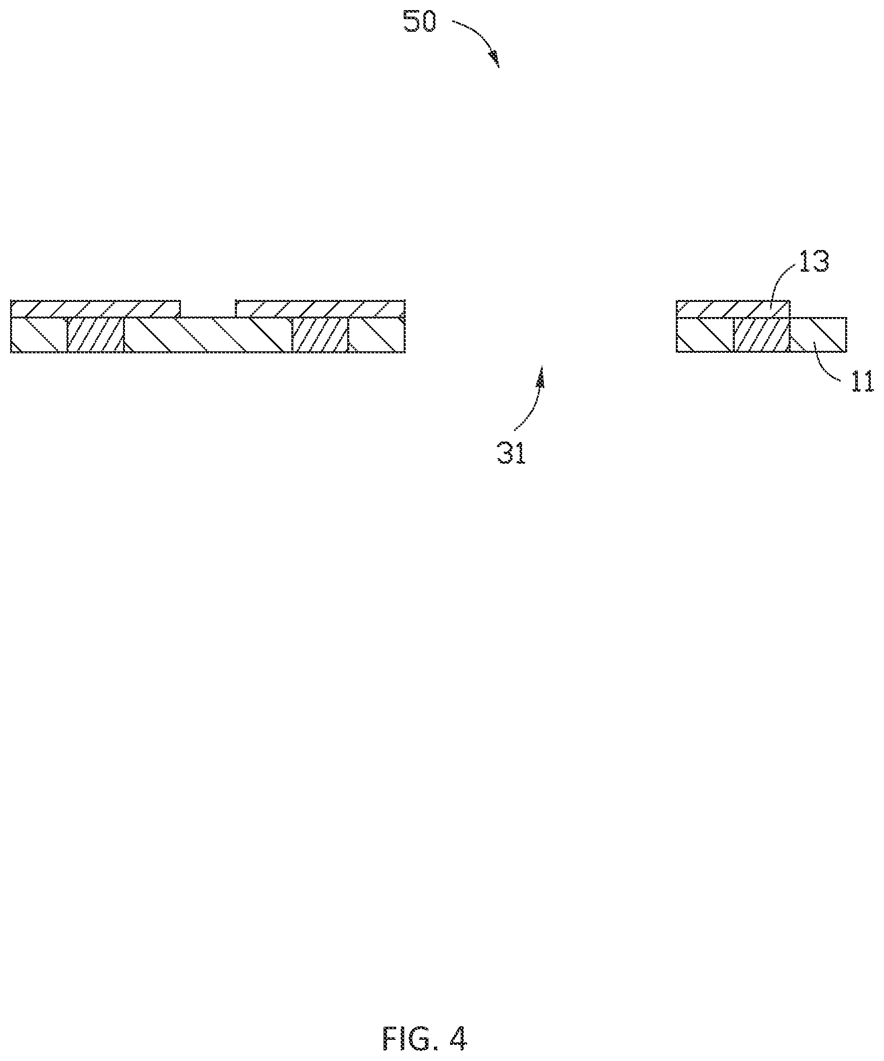 Patent US11778752 Figure 4 – Circuit board with embedded electronic component and method for manufacturing the same