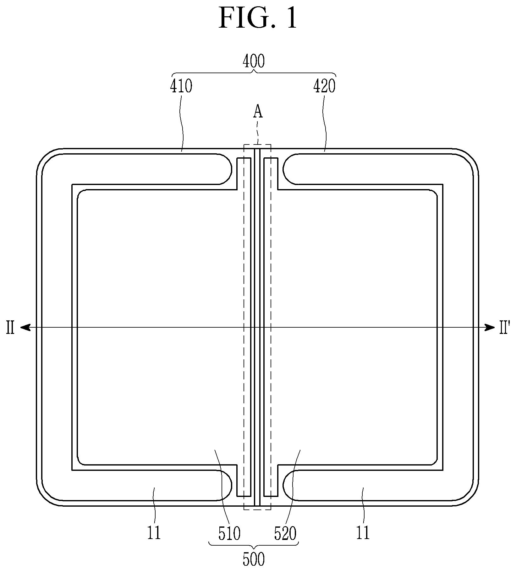 Patent US11778755 Figure 1 – Display device