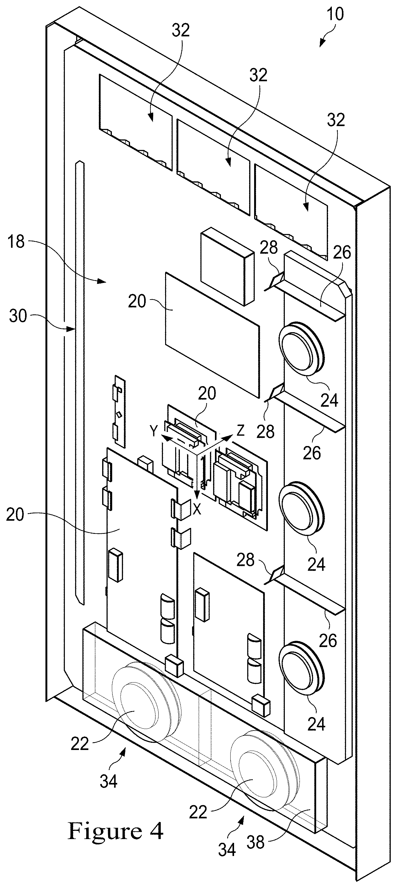 Patent US11778757 Figure 4 – Display assemblies incorporating electric vehicle charging equipment