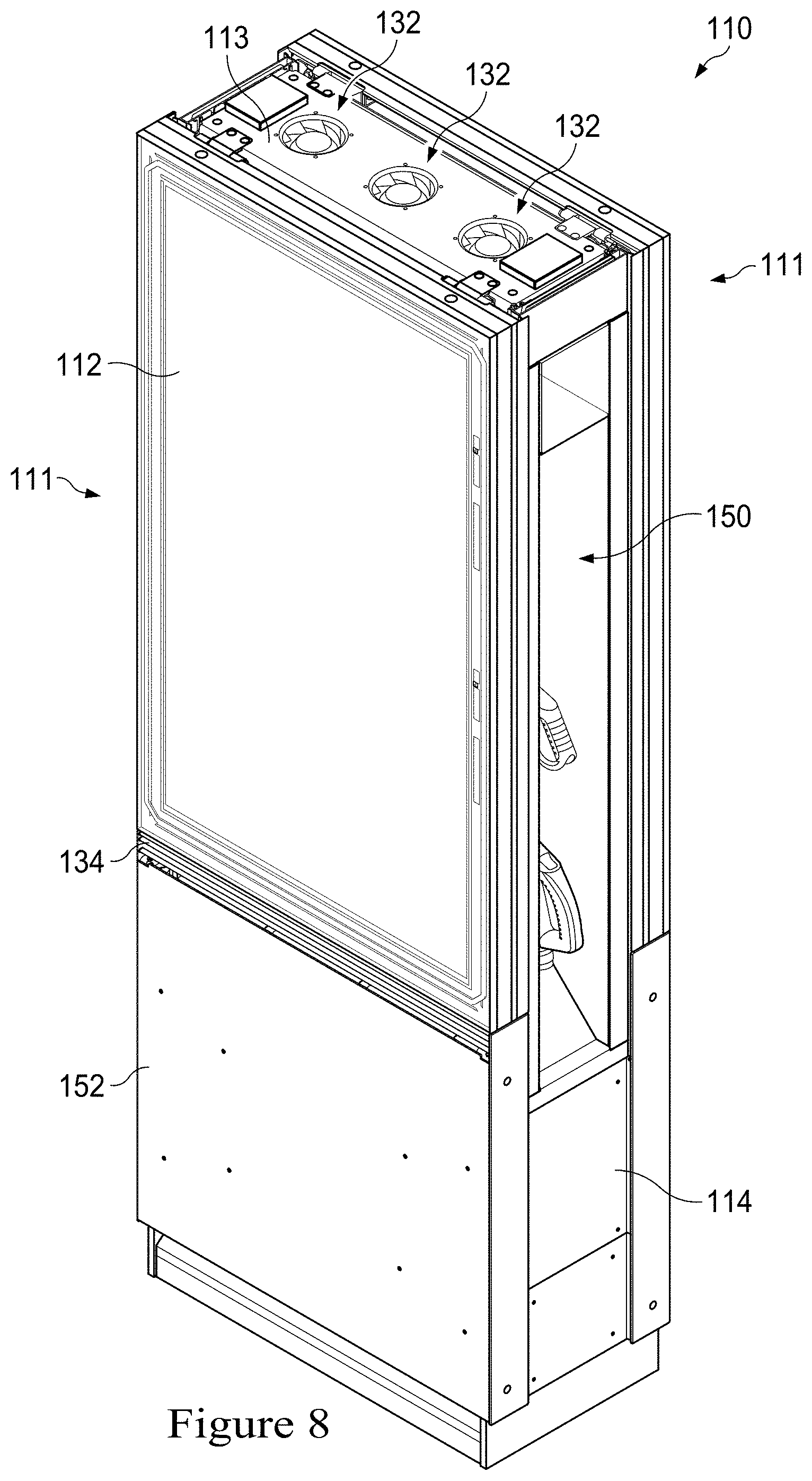 Patent US11778757 Figure 10 – Display assemblies incorporating electric vehicle charging equipment