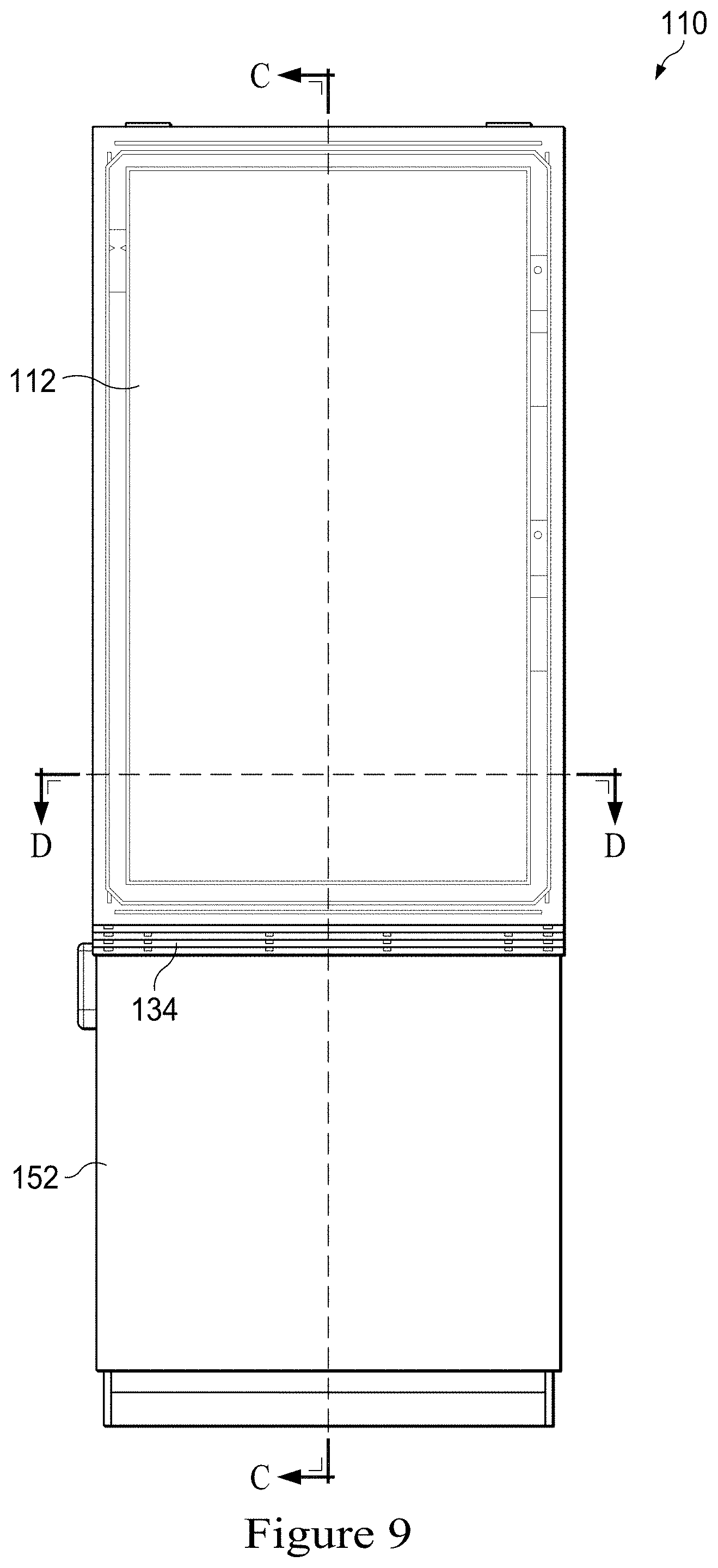Patent US11778757 Figure 11 – Display assemblies incorporating electric vehicle charging equipment