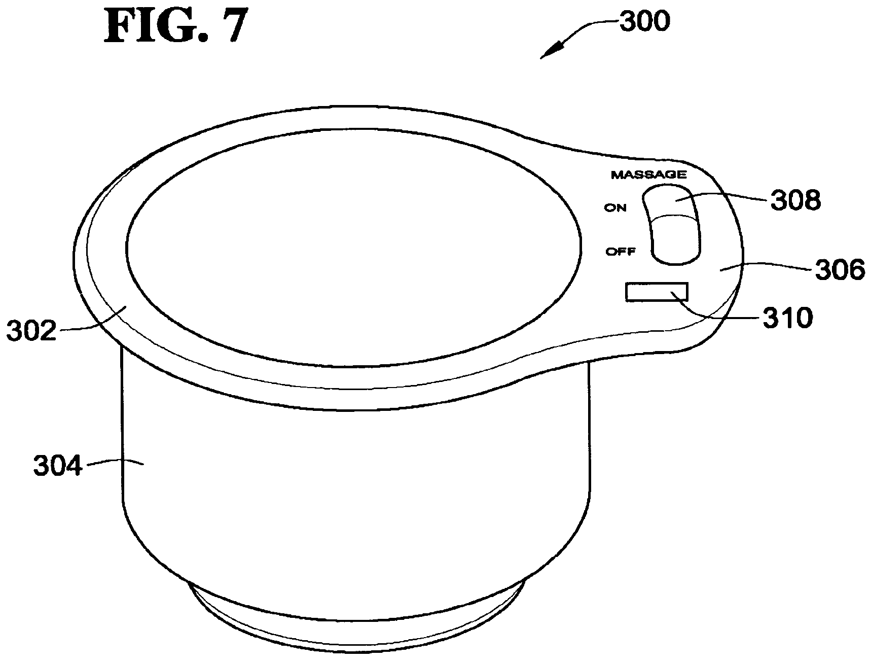 Patent US11778758 Figure 7 – Lighted cup holder for seating arrangements