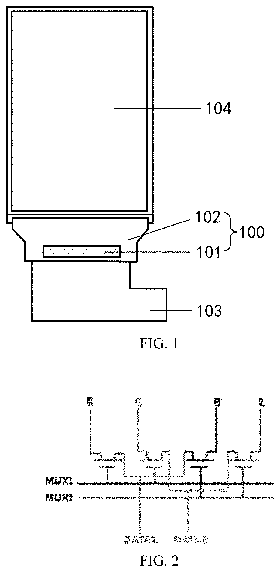 Patent US11778760 Figure 1 – Chip packaging structure and display device
