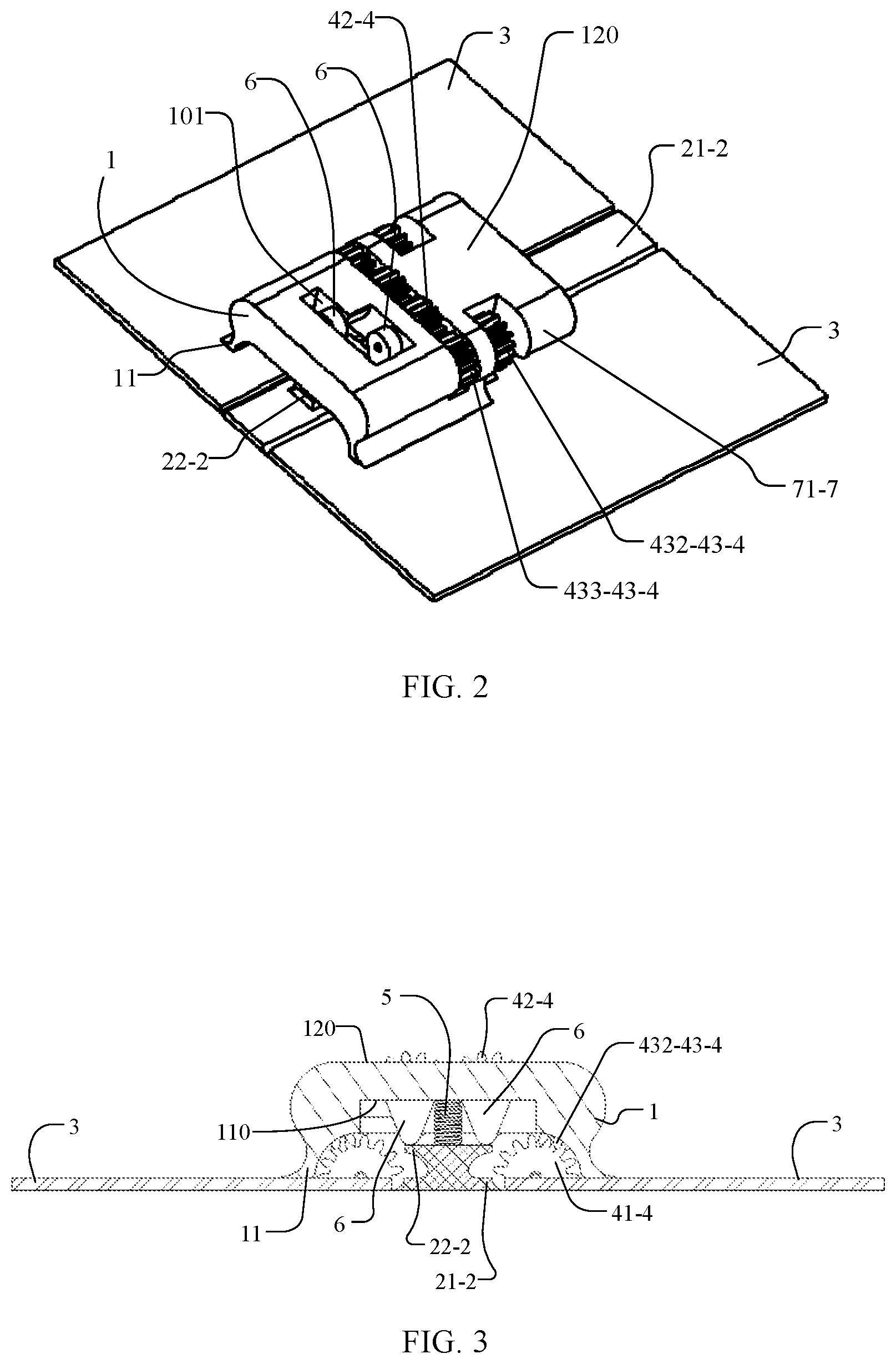 Patent US11778764 Figure 2 – Folding device and display device