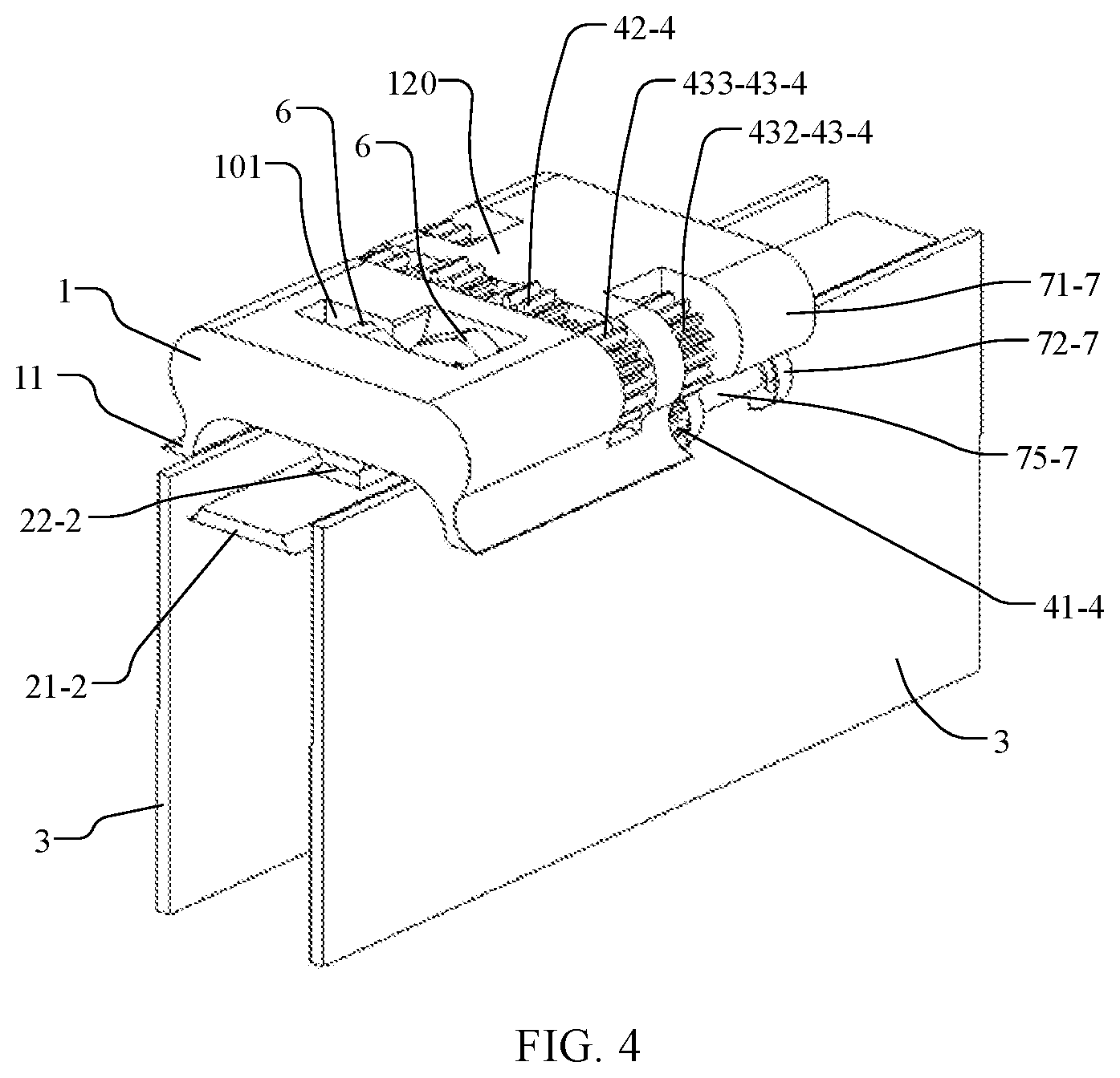 Patent US11778764 Figure 3 – Folding device and display device