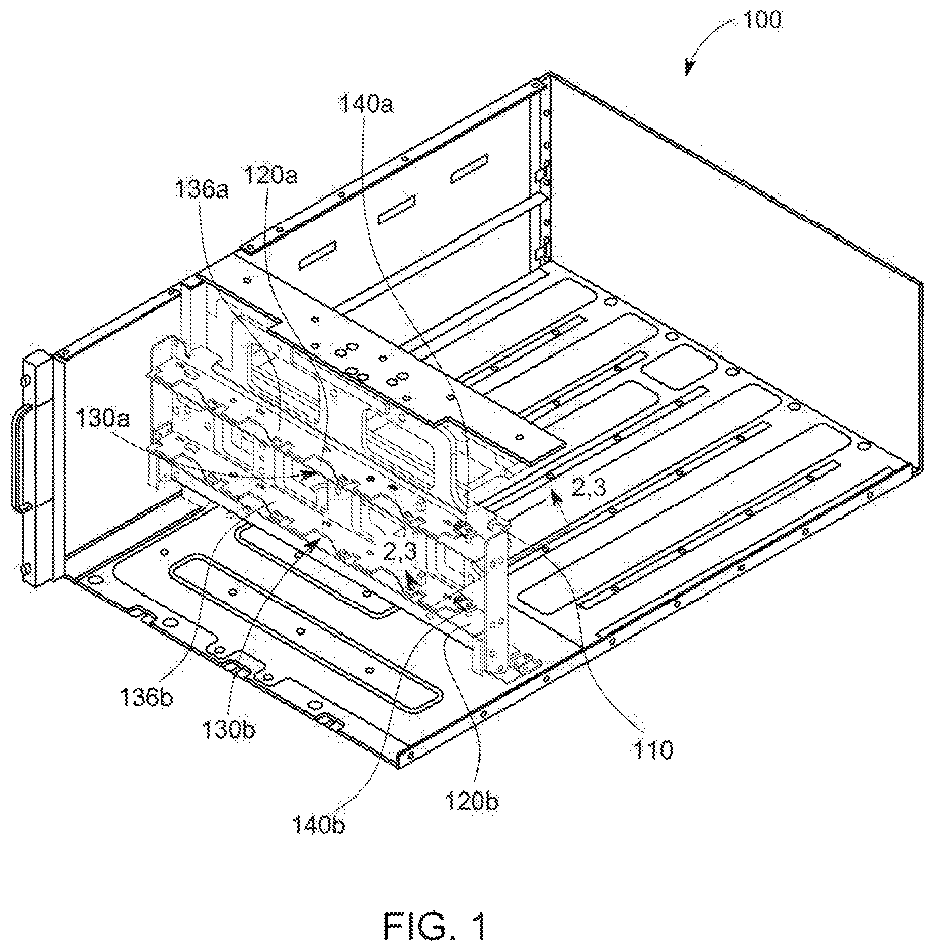Patent US11778767 Figure 1 – Mechanism for securing a printed circuit board to a bracket
