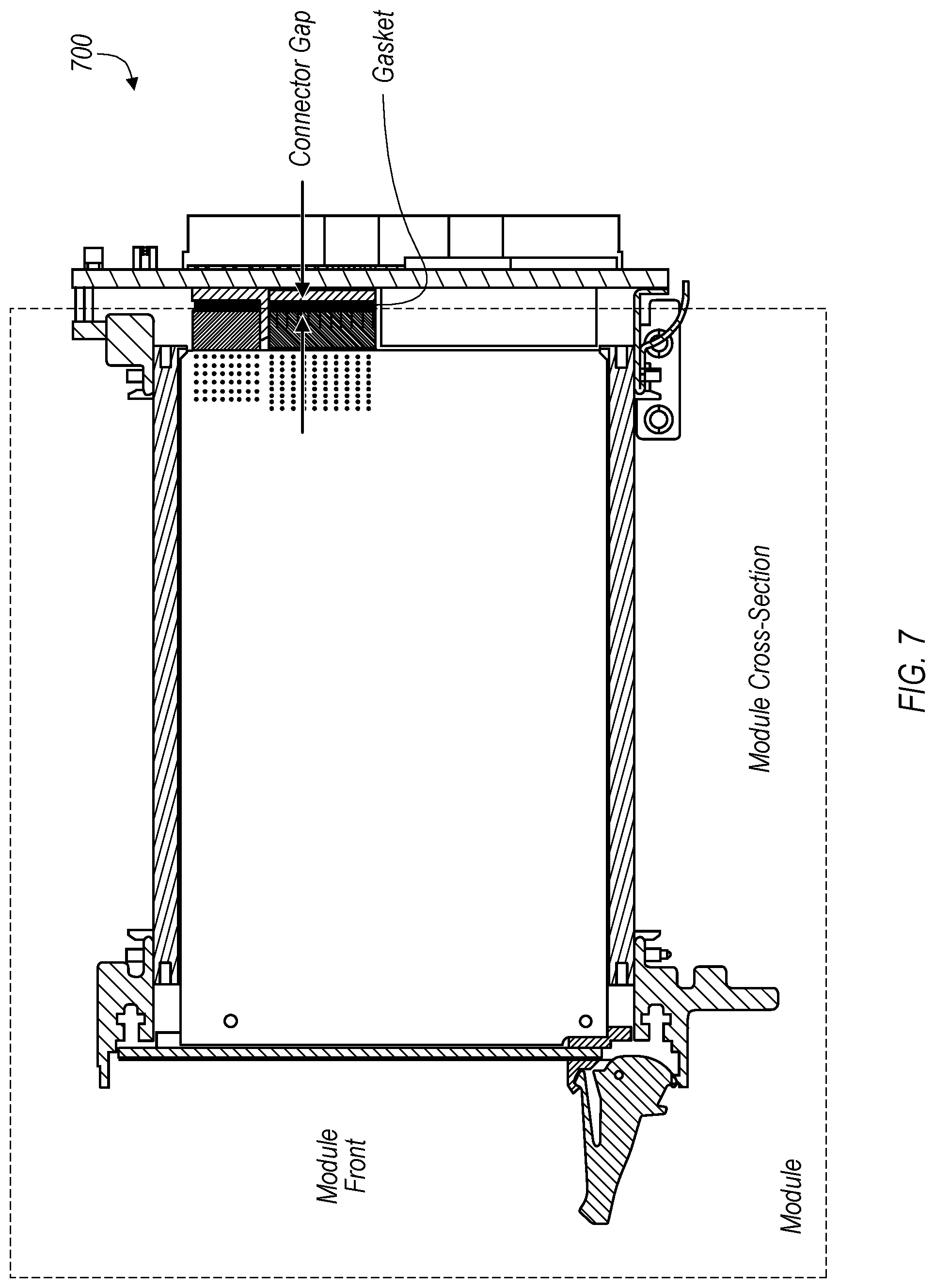 Patent US11778768 Figure 7 – High-speed performance electrical connector for modular electronics systems