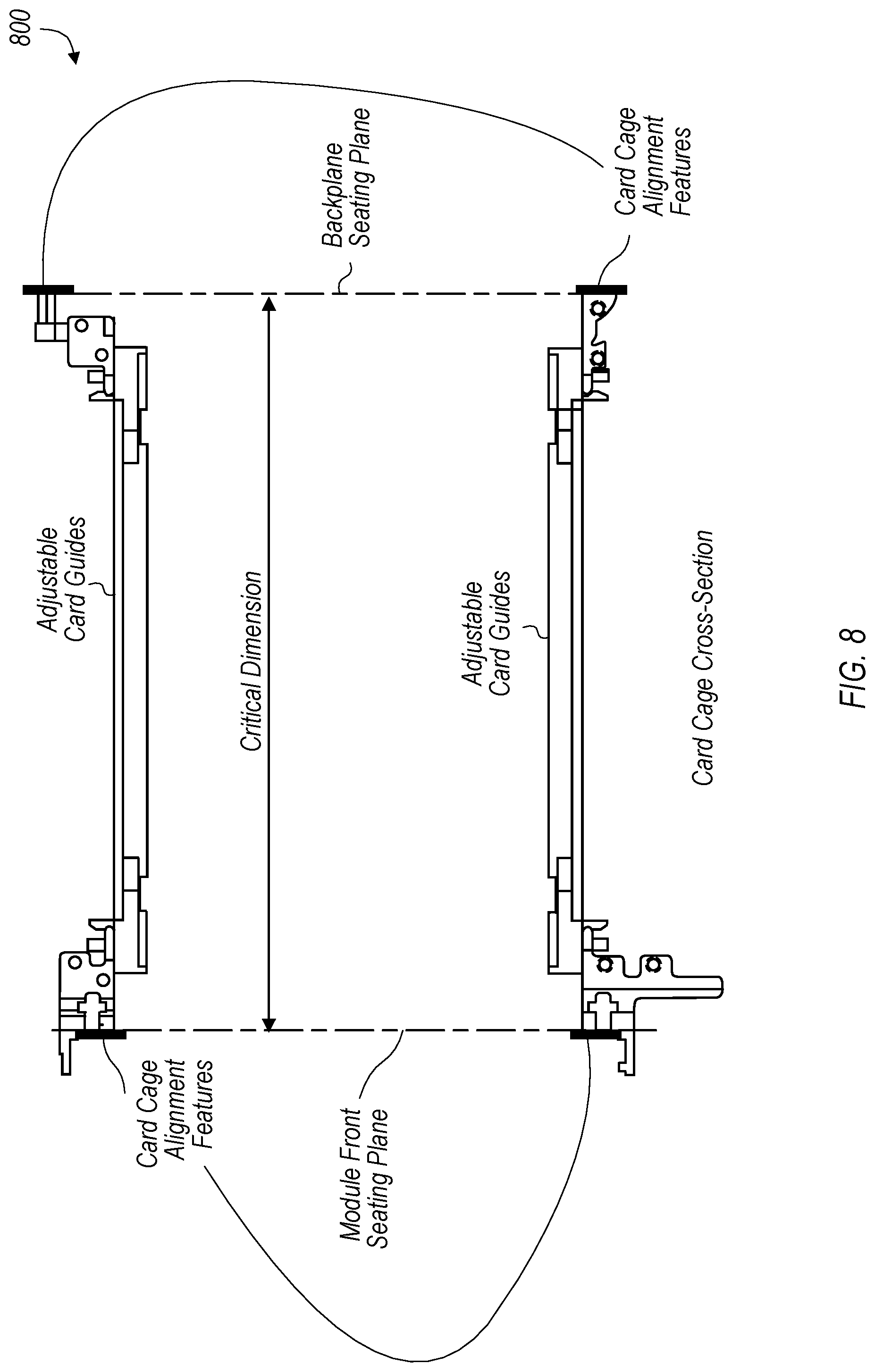 Patent US11778768 Figure 8 – High-speed performance electrical connector for modular electronics systems
