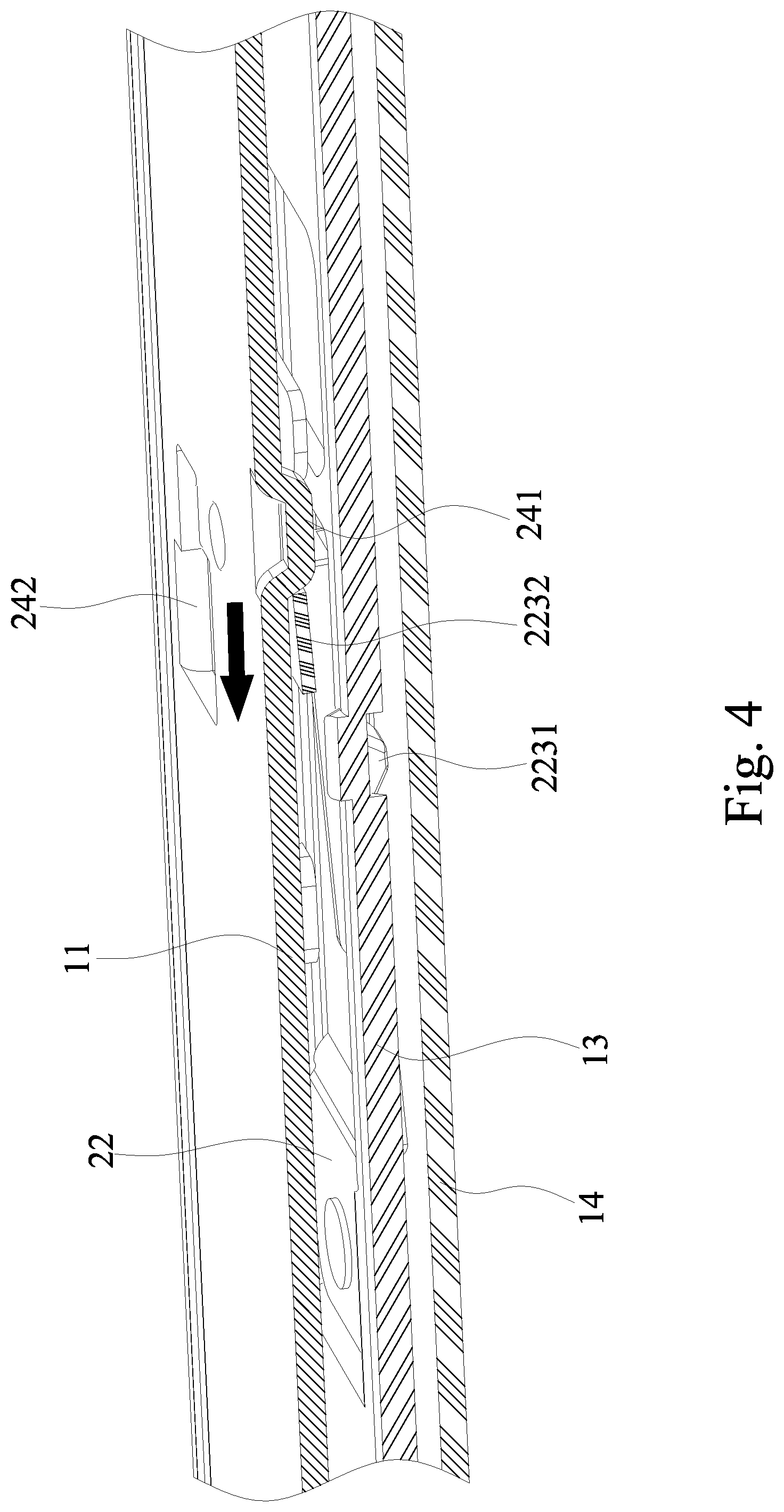 Patent US11778770 Figure 4 – Synchronizing and locking mechanism of server slide rail