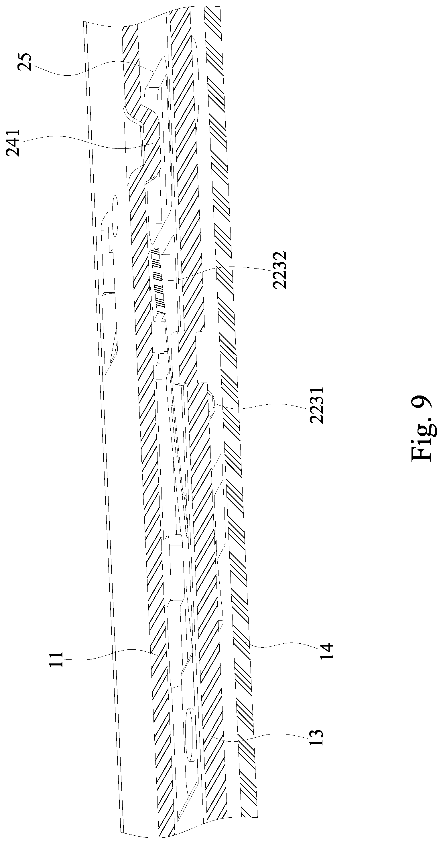 Patent US11778770 Figure 9 – Synchronizing and locking mechanism of server slide rail