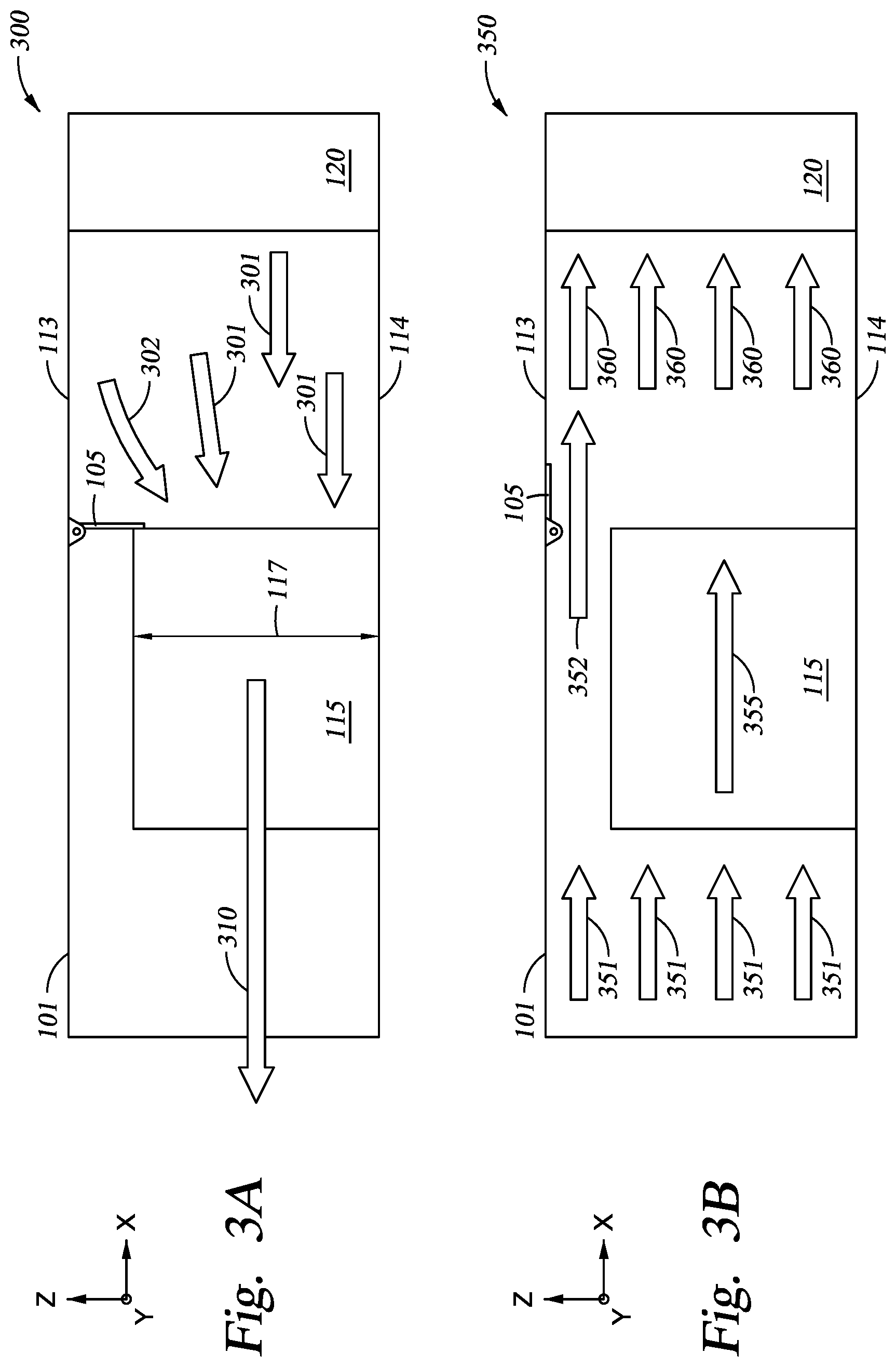 Patent US11778771 Figure 3 – Airflow control louver for bidirectional airflow cooling
