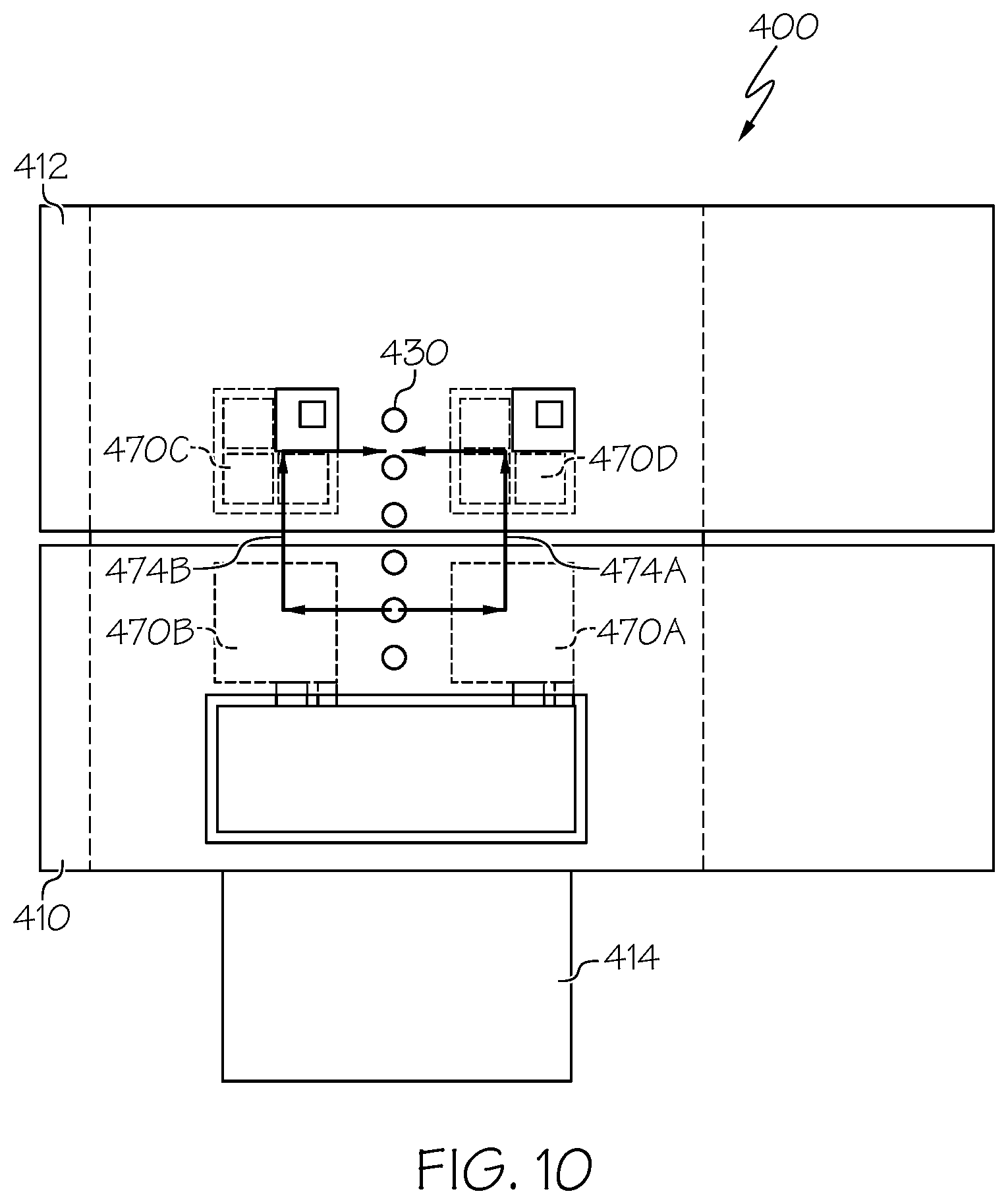 Patent US11778793 Figure 10 – Systems including an integrated power module with vias and methods of forming the same