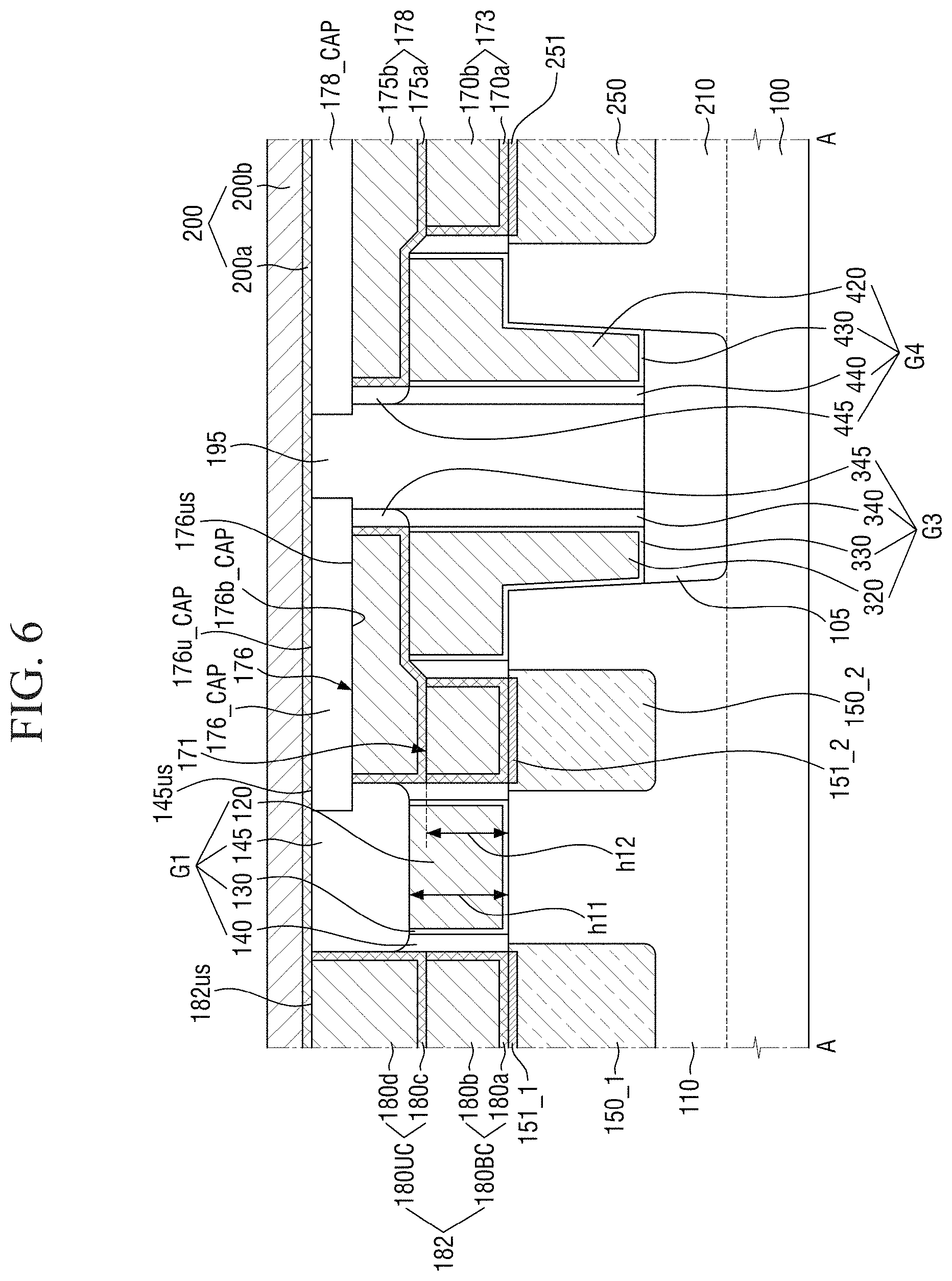 Patent US11778801 Figure 6 – Semiconductor device having a node capping pattern and a gate capping pattern