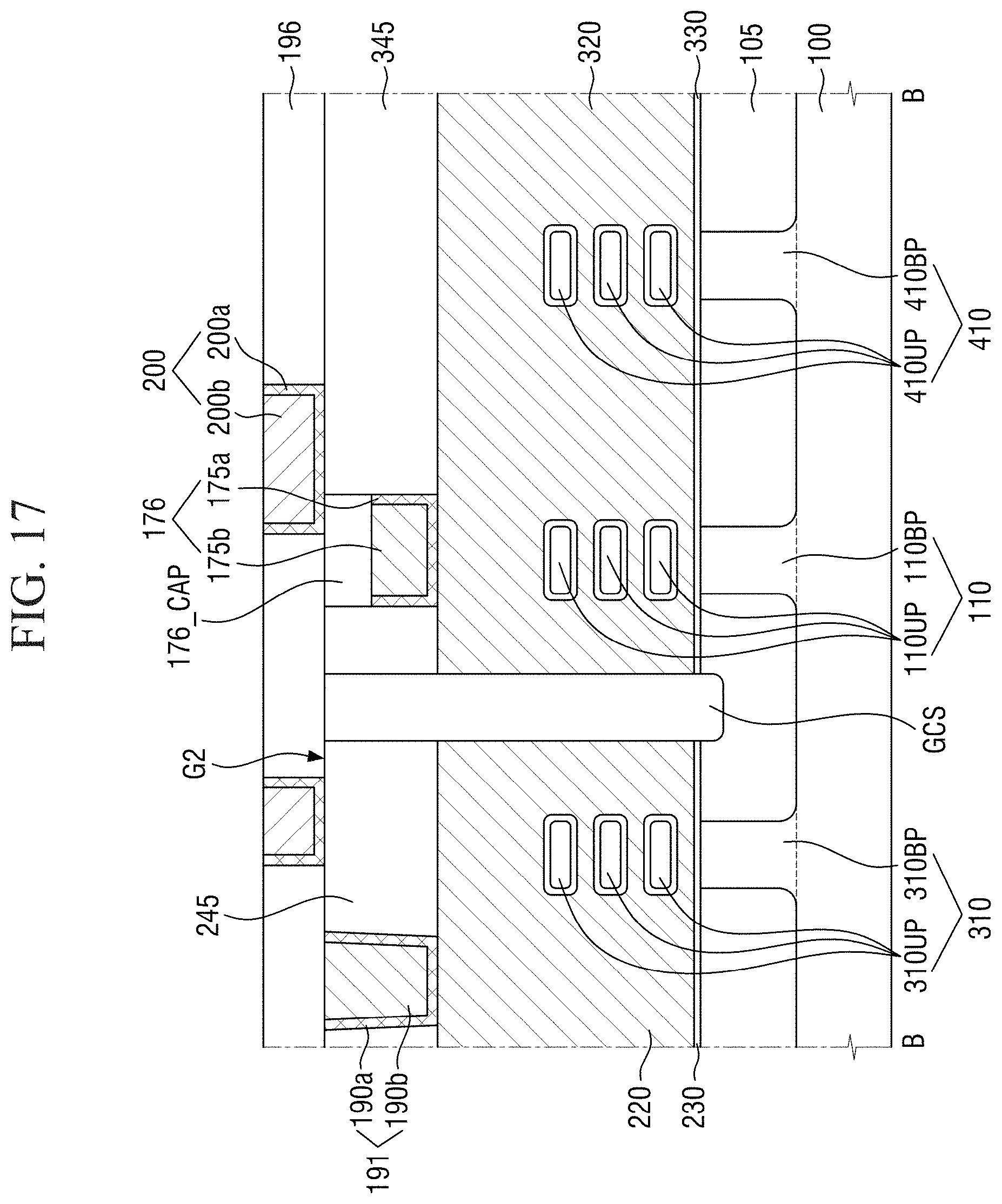 Patent US11778801 Figure 17 – Semiconductor device having a node capping pattern and a gate capping pattern