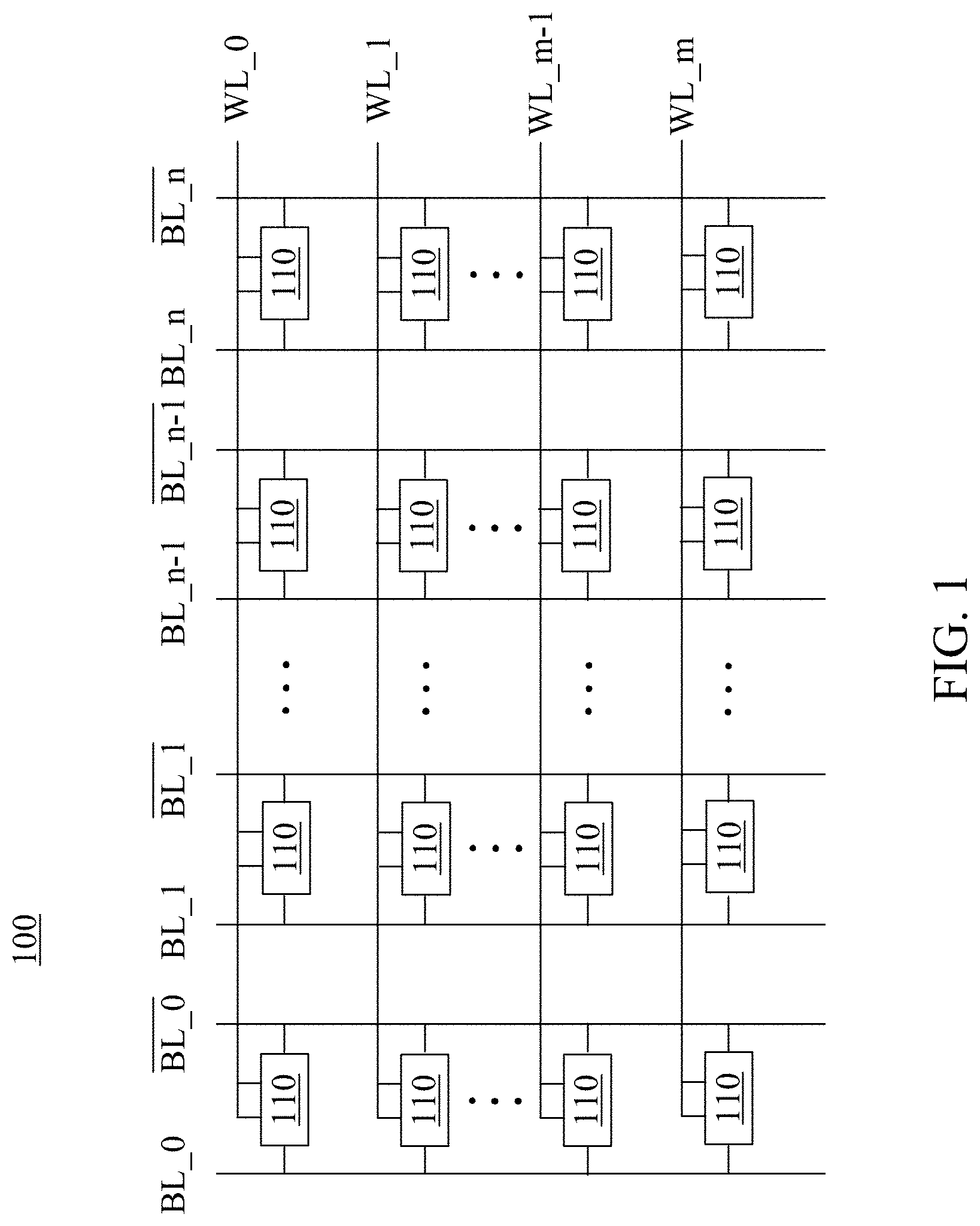 Patent US11778802 — SRAM cell word line structure with reduced RC effects — Figure 1