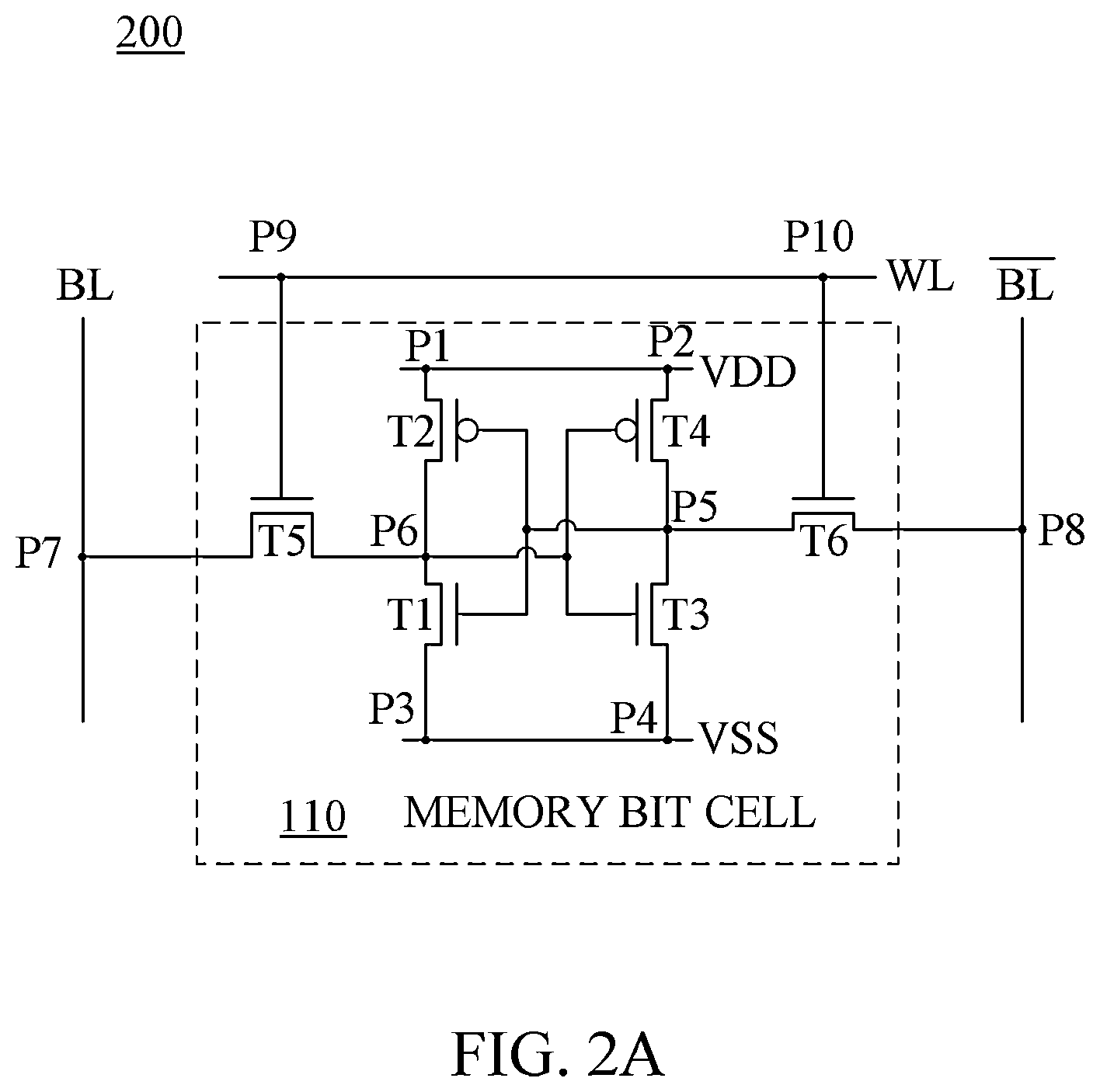 Patent US11778802 Figure 2 – SRAM cell word line structure with reduced RC effects
