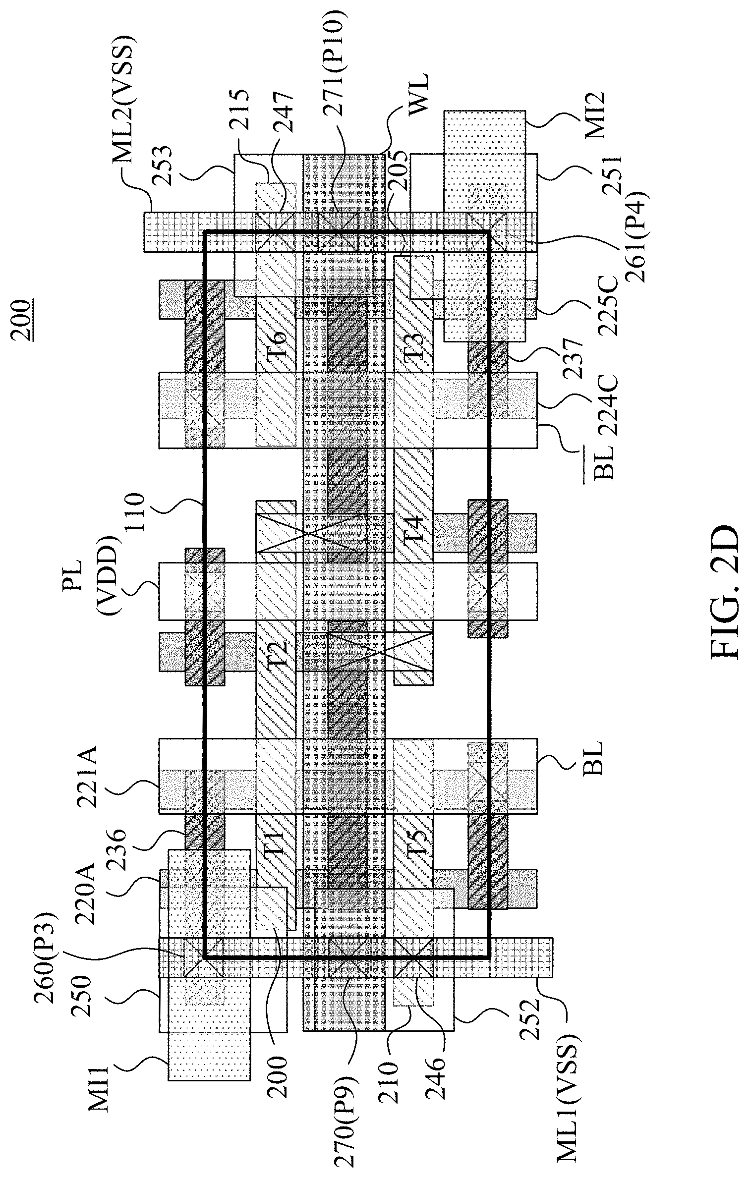 Patent US11778802 Figure 5 – SRAM cell word line structure with reduced RC effects