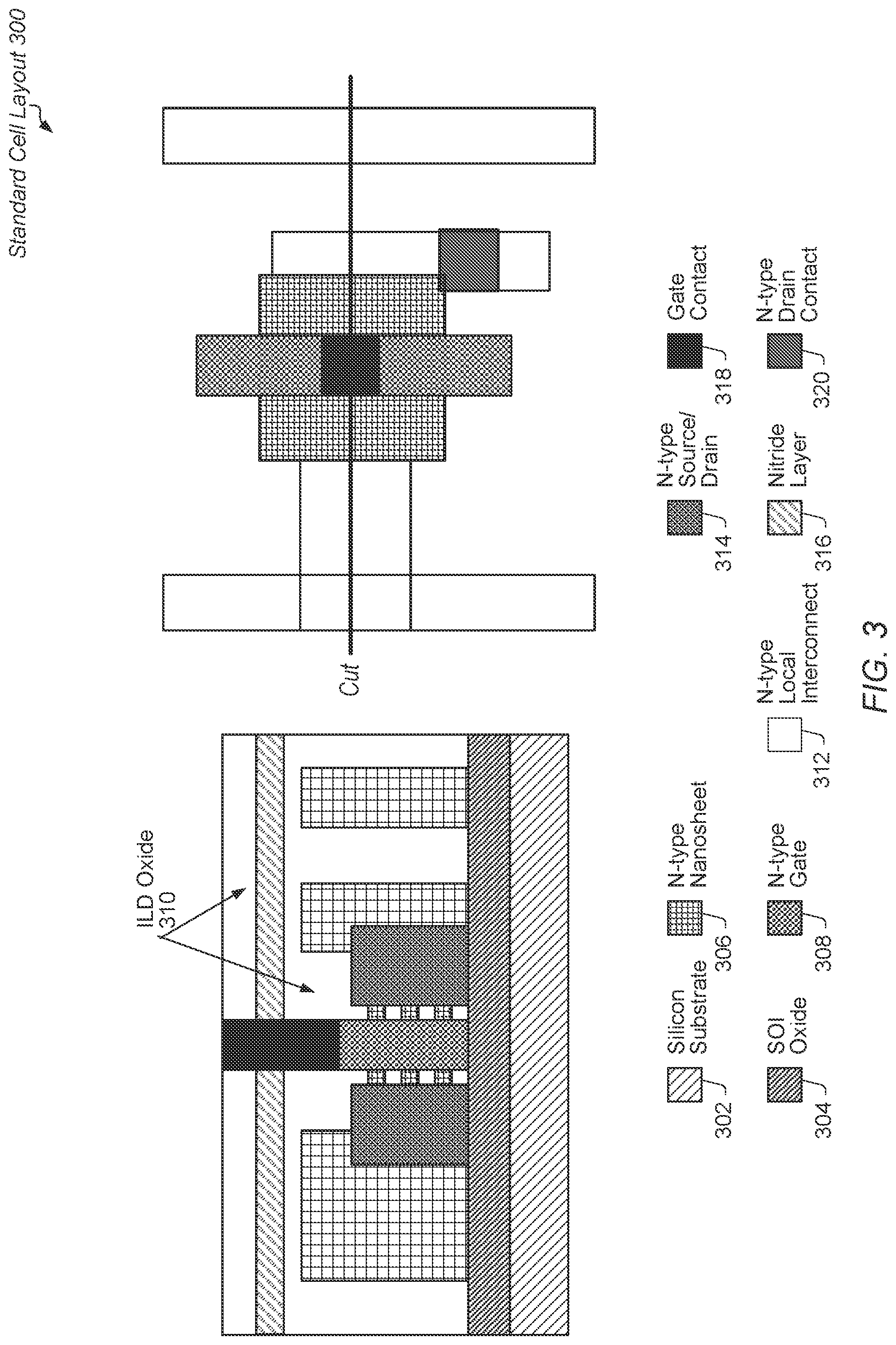Patent US11778803 Figure 3 – Cross FET SRAM cell layout