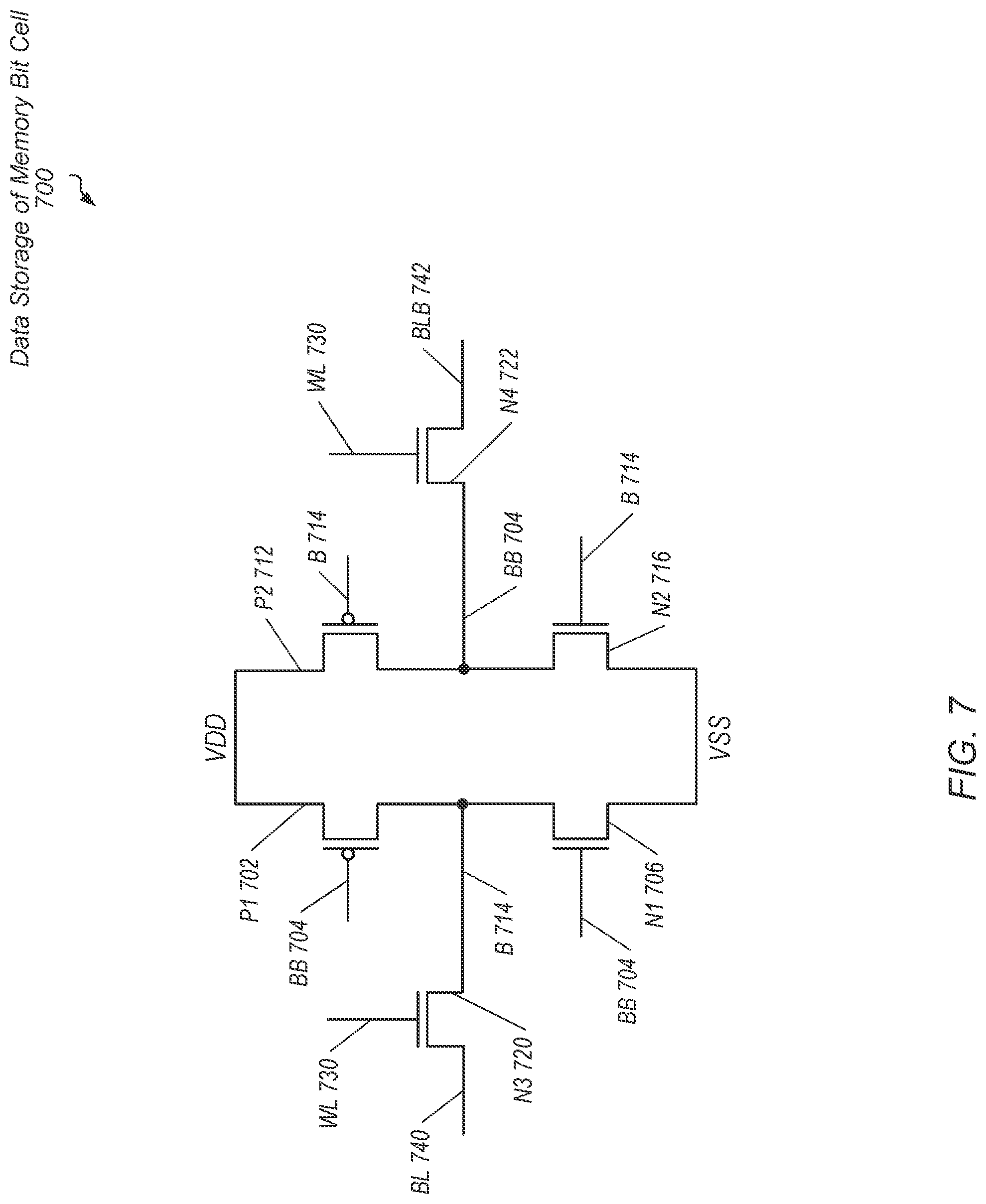 Patent US11778803 Figure 7 – Cross FET SRAM cell layout