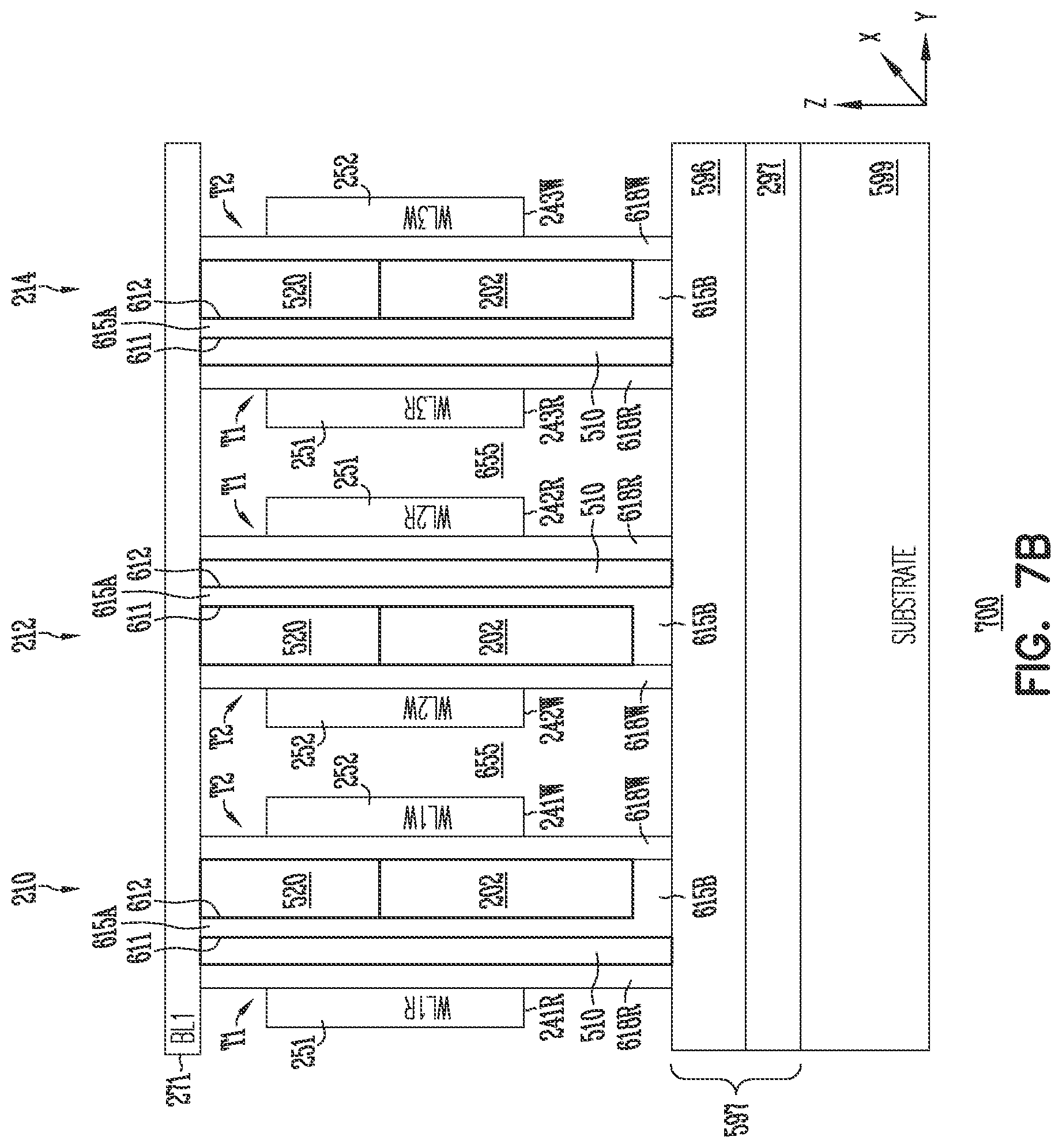 Patent US11778806 Figure 11 – Memory device having 2-transistor vertical memory cell and separate read and write gates
