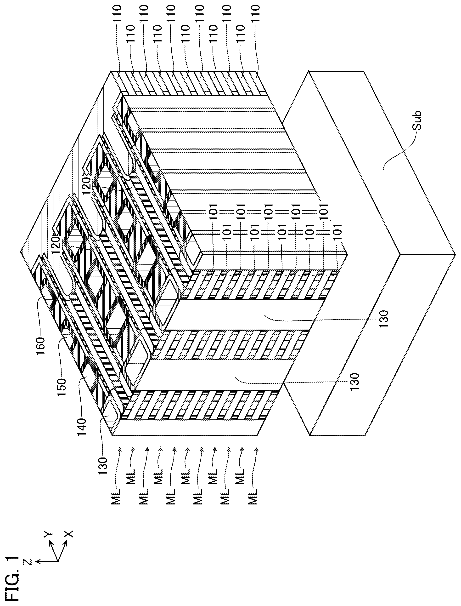 Patent US11778808 Figure 1 – Semiconductor memory device
