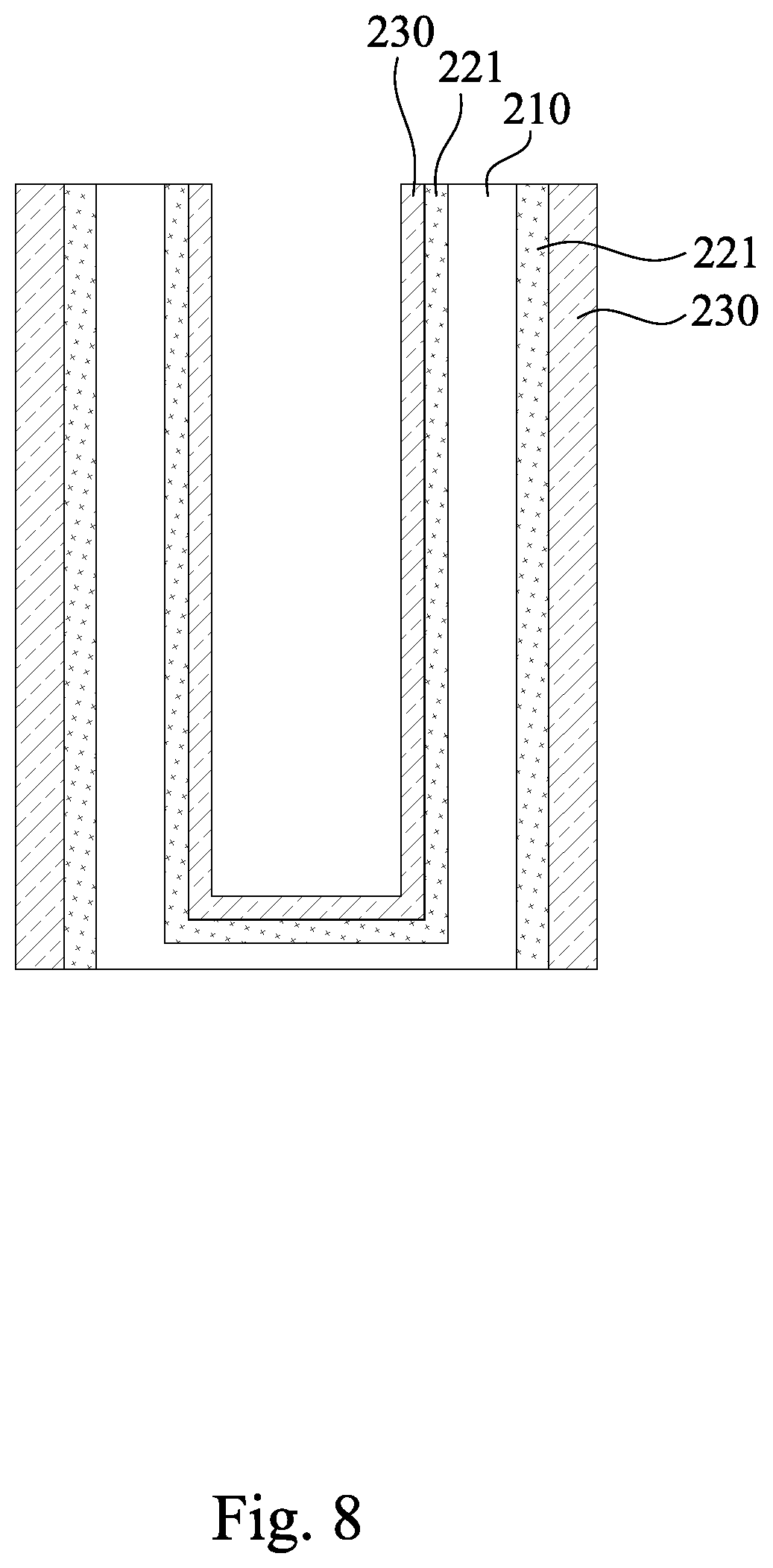 Patent US11778809 Figure 8 – Capcitor structure and method of forming thereof