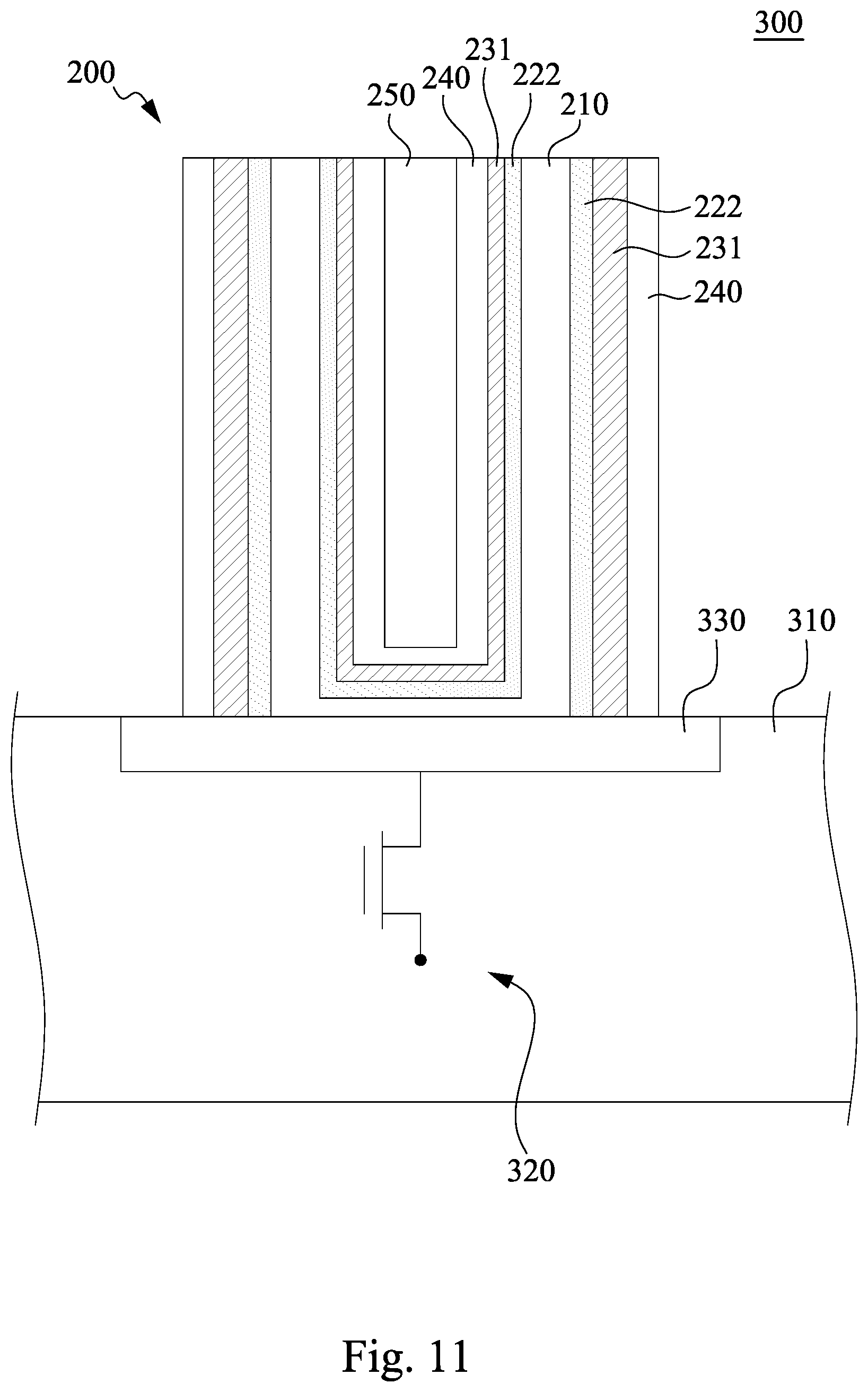 Patent US11778809 Figure 11 – Capcitor structure and method of forming thereof