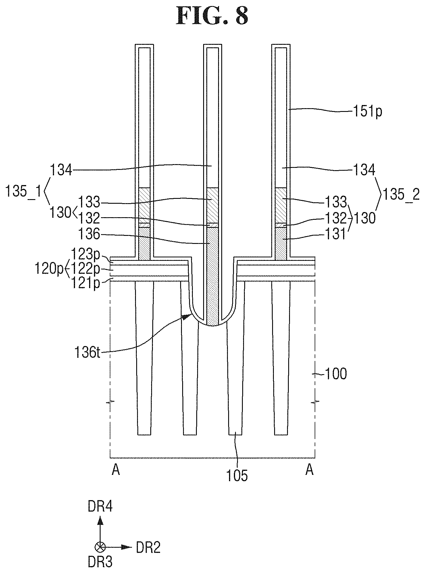 Patent US11778810 Figure 8 – Semiconductor device