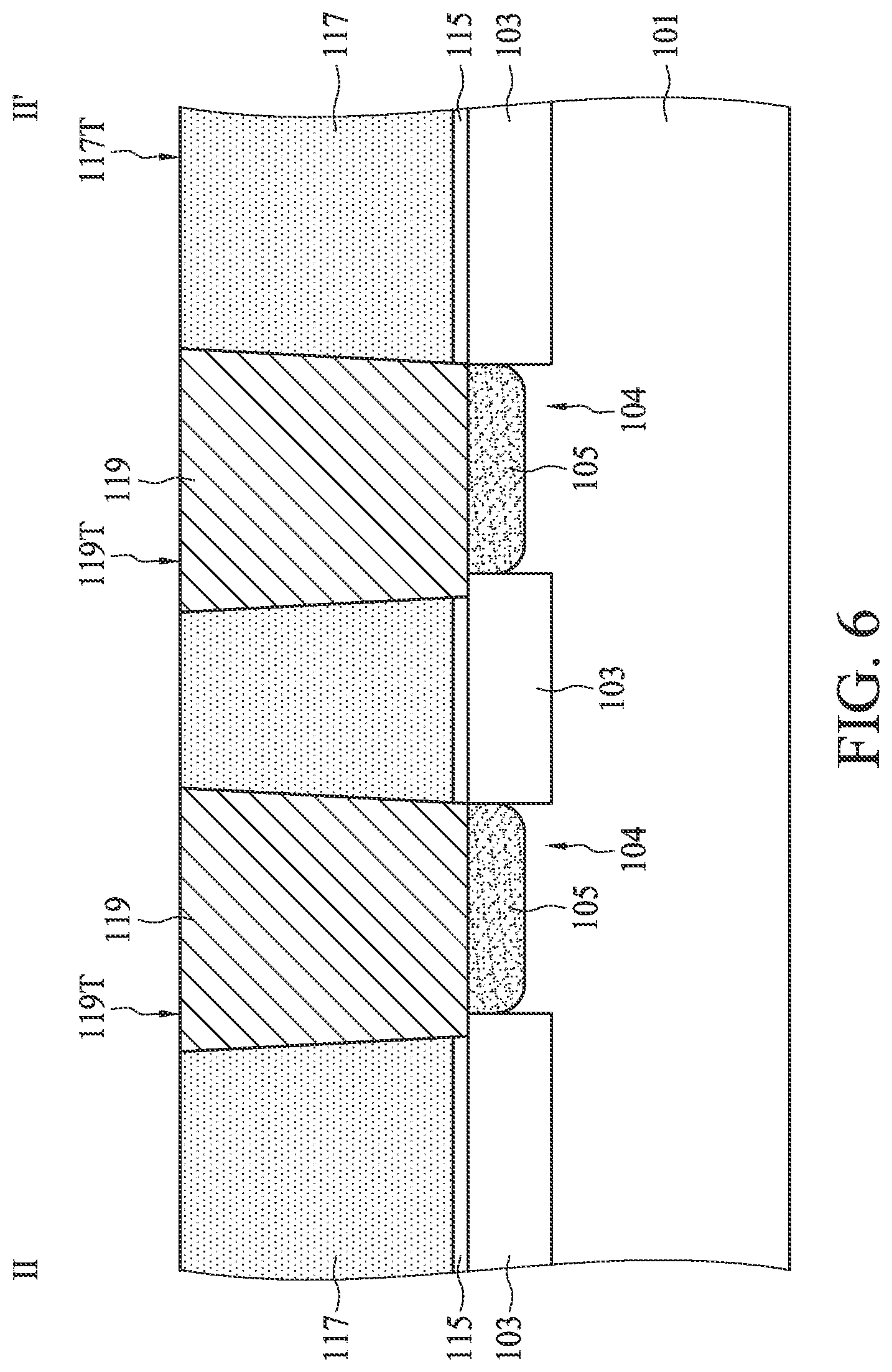 Patent US11778812 Figure 6 – Method for forming a semiconductor device with conductive cap layer over conductive plug